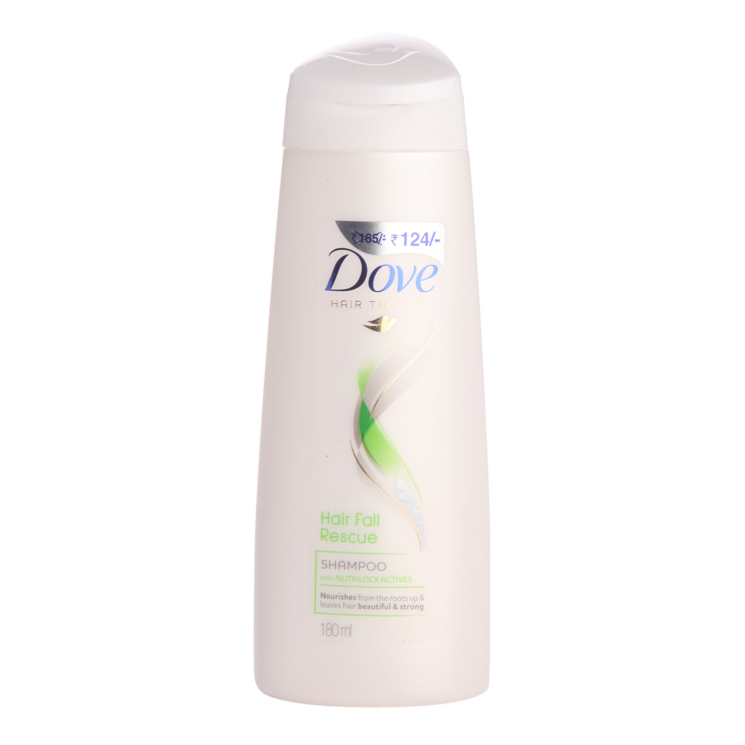 Dove Hair Fall Rescue shampoo bottle for adult hair care