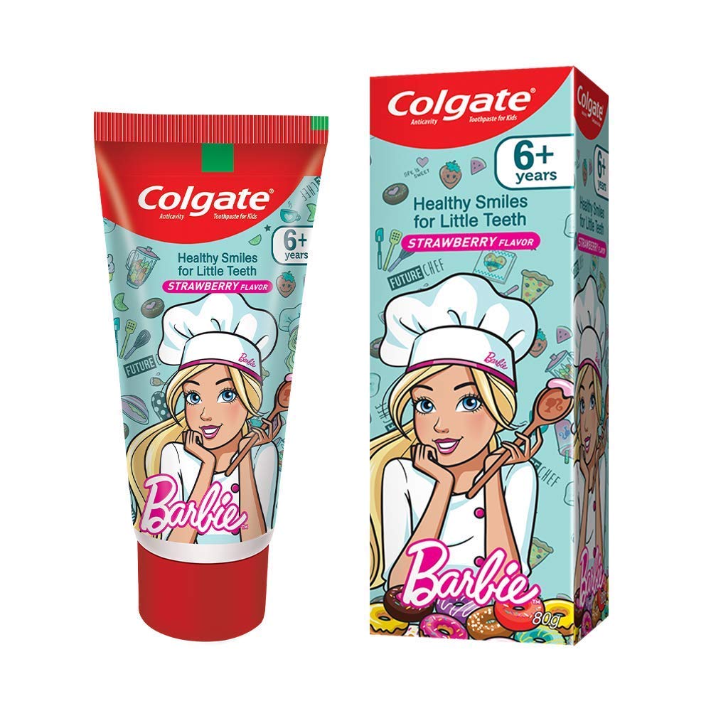 Colgate Kids Toothpaste Batman + Barbie + Motu Patlu Anticavity Toothpaste For Kids - 80g + 80g + 80g (Bubble Fruit Flavour) (Free USB LED) – view 6
