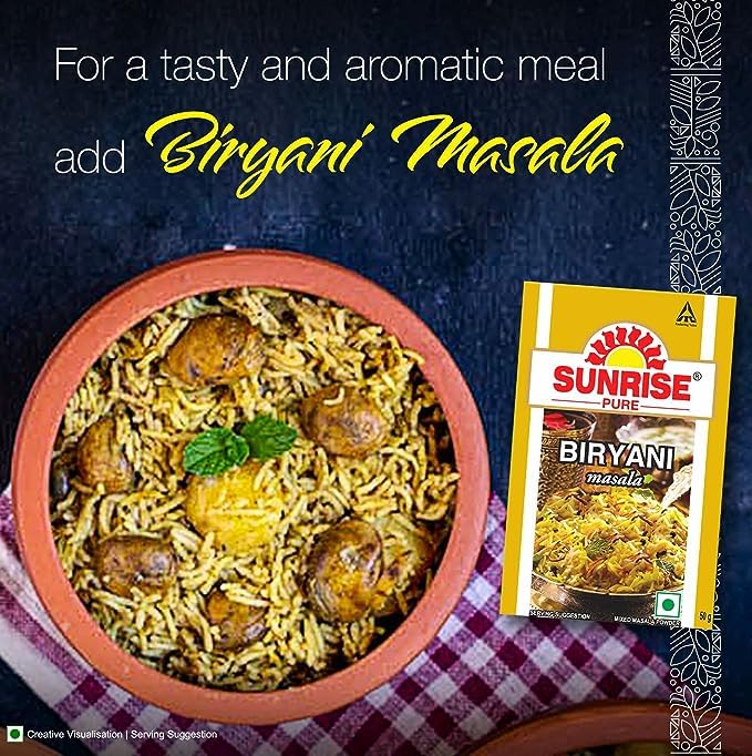 Sunrise Pure Biryani Masala Spice Powder - 100g (25g pack of 4) – view 4