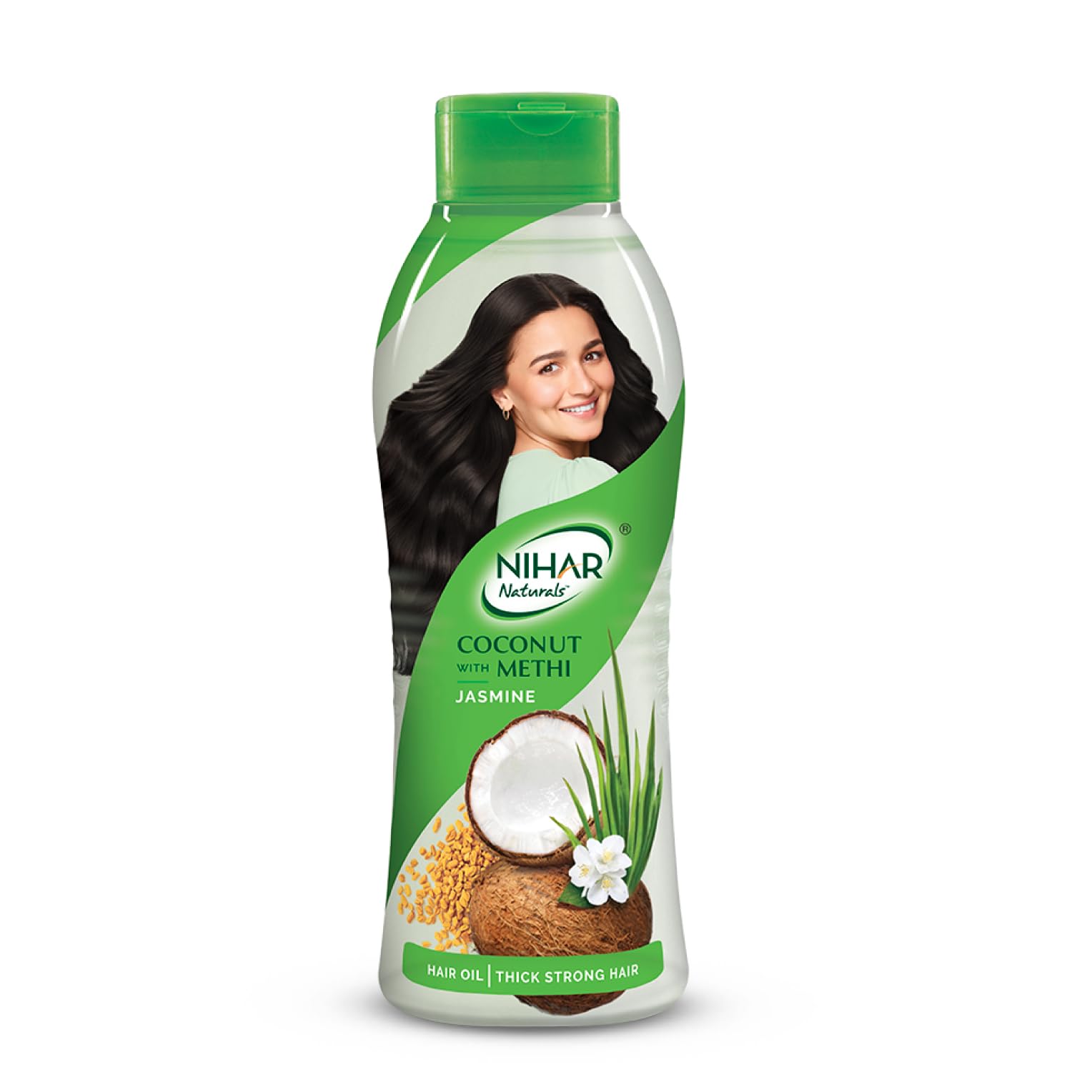 Nihar Naturals non-sticky jasmine coconut hair oil 400 ml bottle