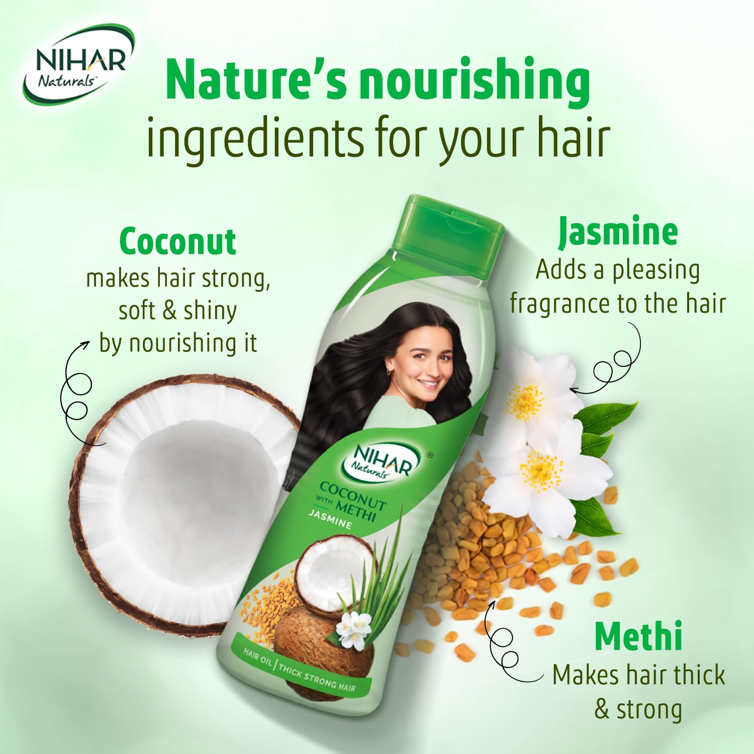 Nihar Naturals Jasmine Hair Oil - 400 ml – view 3