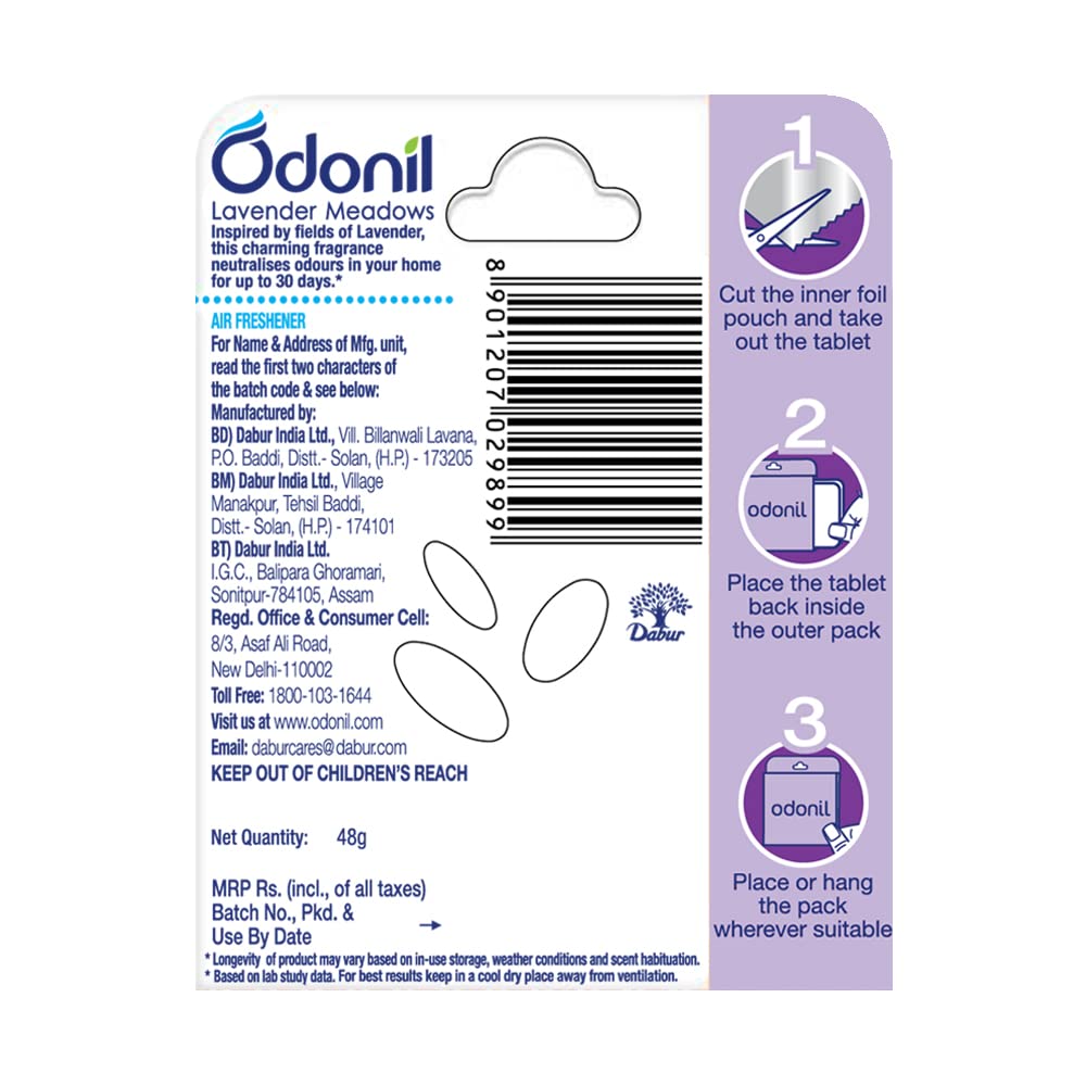 Odonil Bathroom Air Freshner Blocks (Lavender Meadow) - 48g – view 2