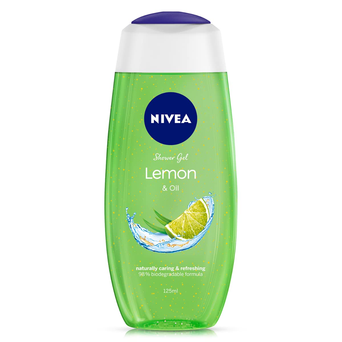 NIVEA lemon shower gel bottle with care oil pearls