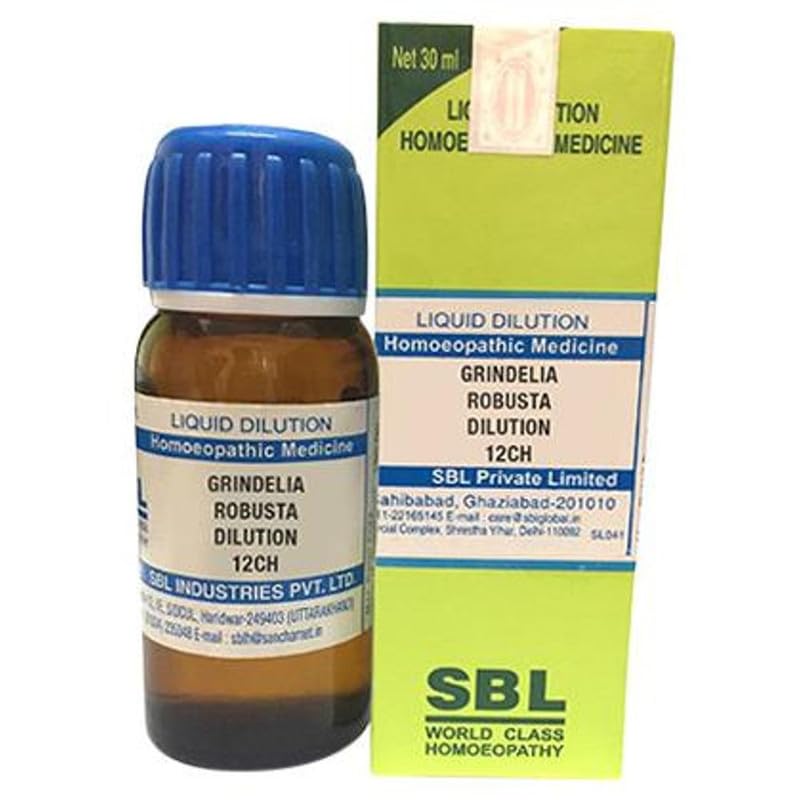 Front view of SBL Grindelia Robusta Dilution 12 CH bottle