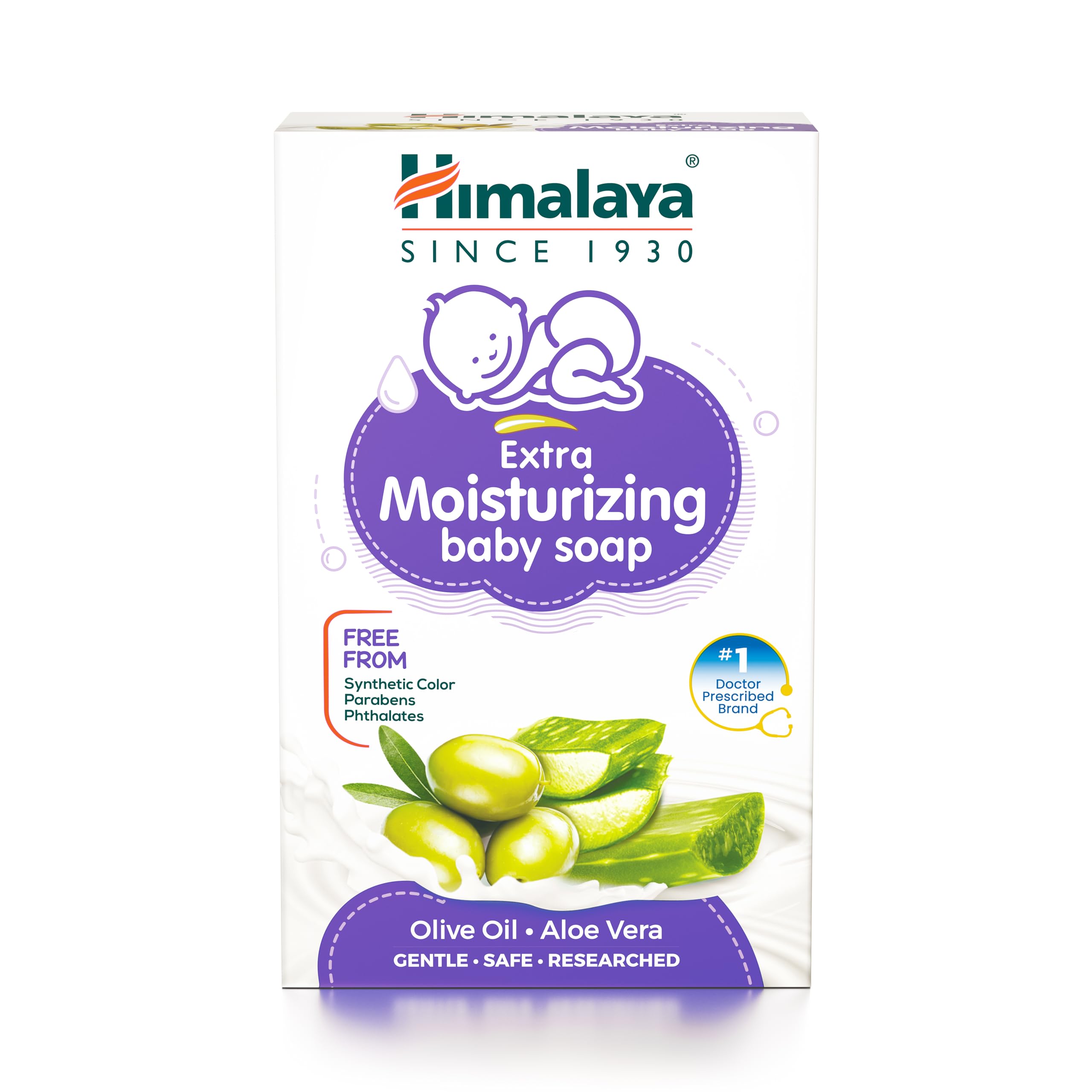 75g Himalaya baby soap bar with almond scent box