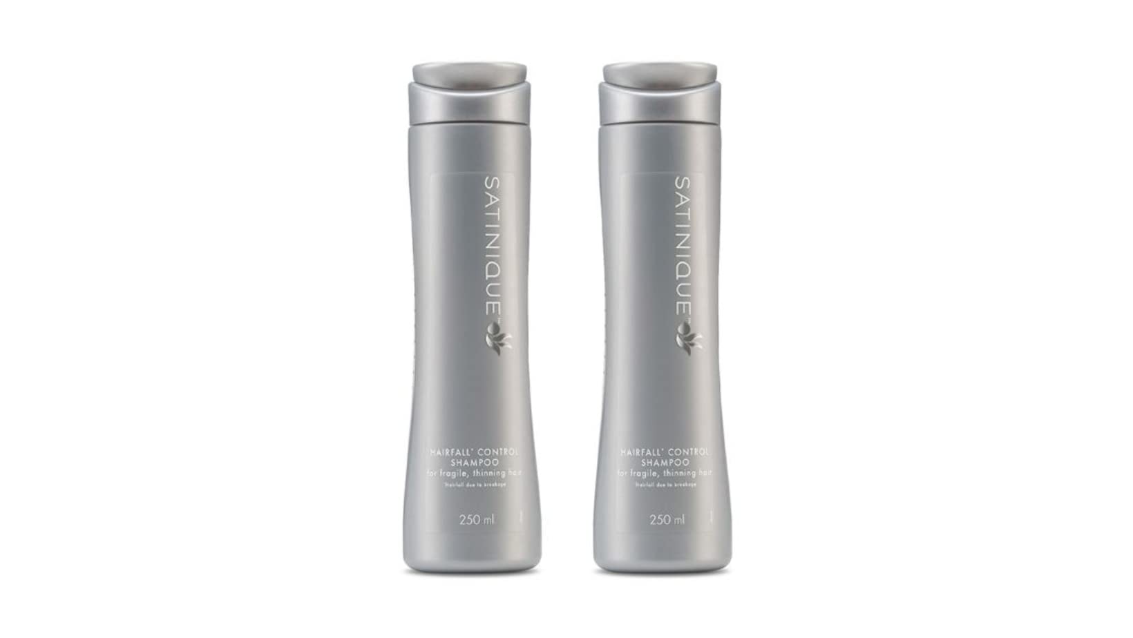 Two bottles of Amway Satinique Hairfall Control Shampoo