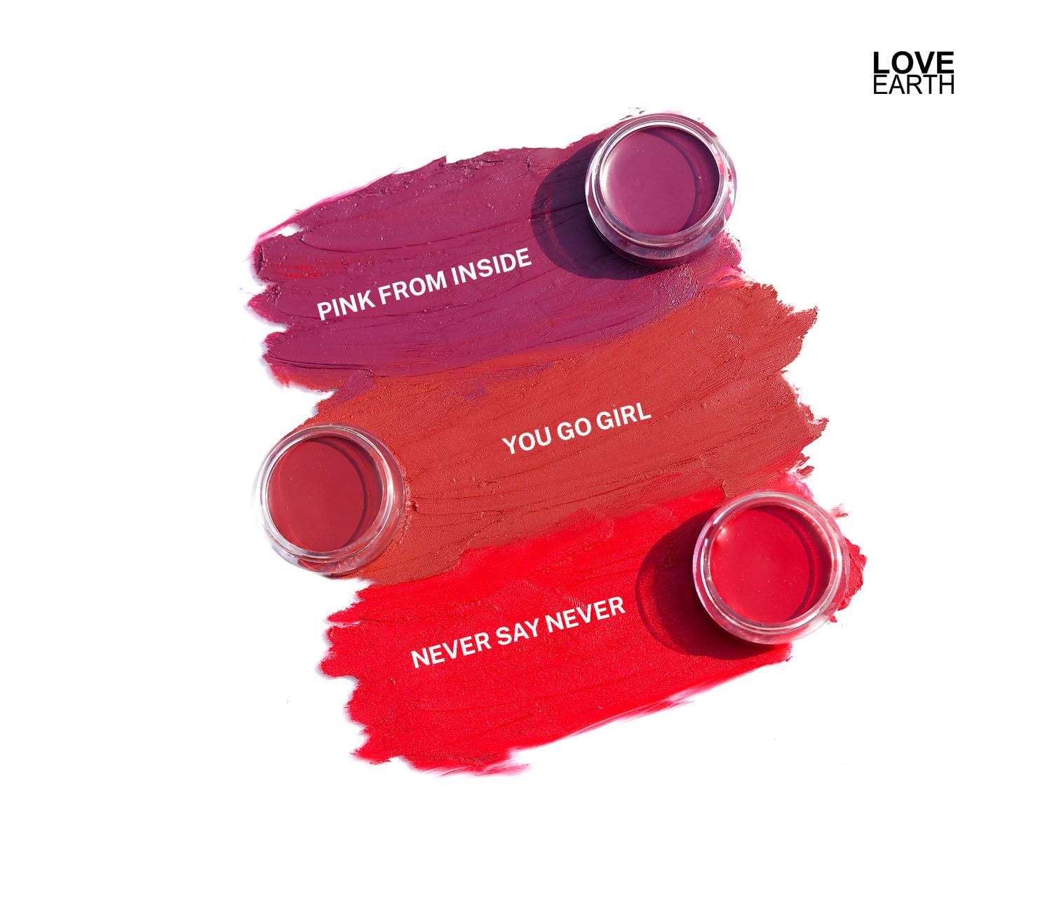 Love Earth Lip Tint & Cheek Tint Multipot - Pink From Inside With Richness Of Essential Oils & Vitamin E For Lips, Eyelids And Cheeks, Creamy Matte - Purple – view 3