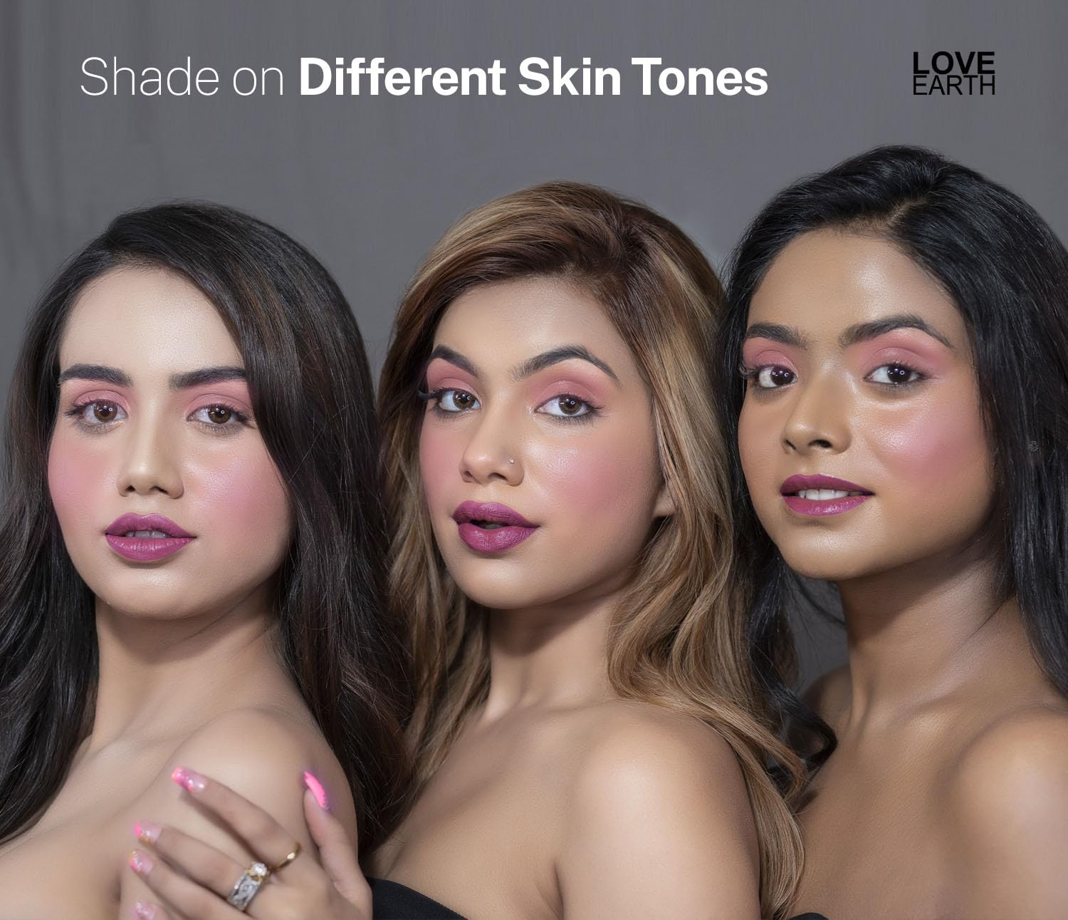 Love Earth Lip Tint & Cheek Tint Multipot - Pink From Inside With Richness Of Essential Oils & Vitamin E For Lips, Eyelids And Cheeks, Creamy Matte - Purple – view 8