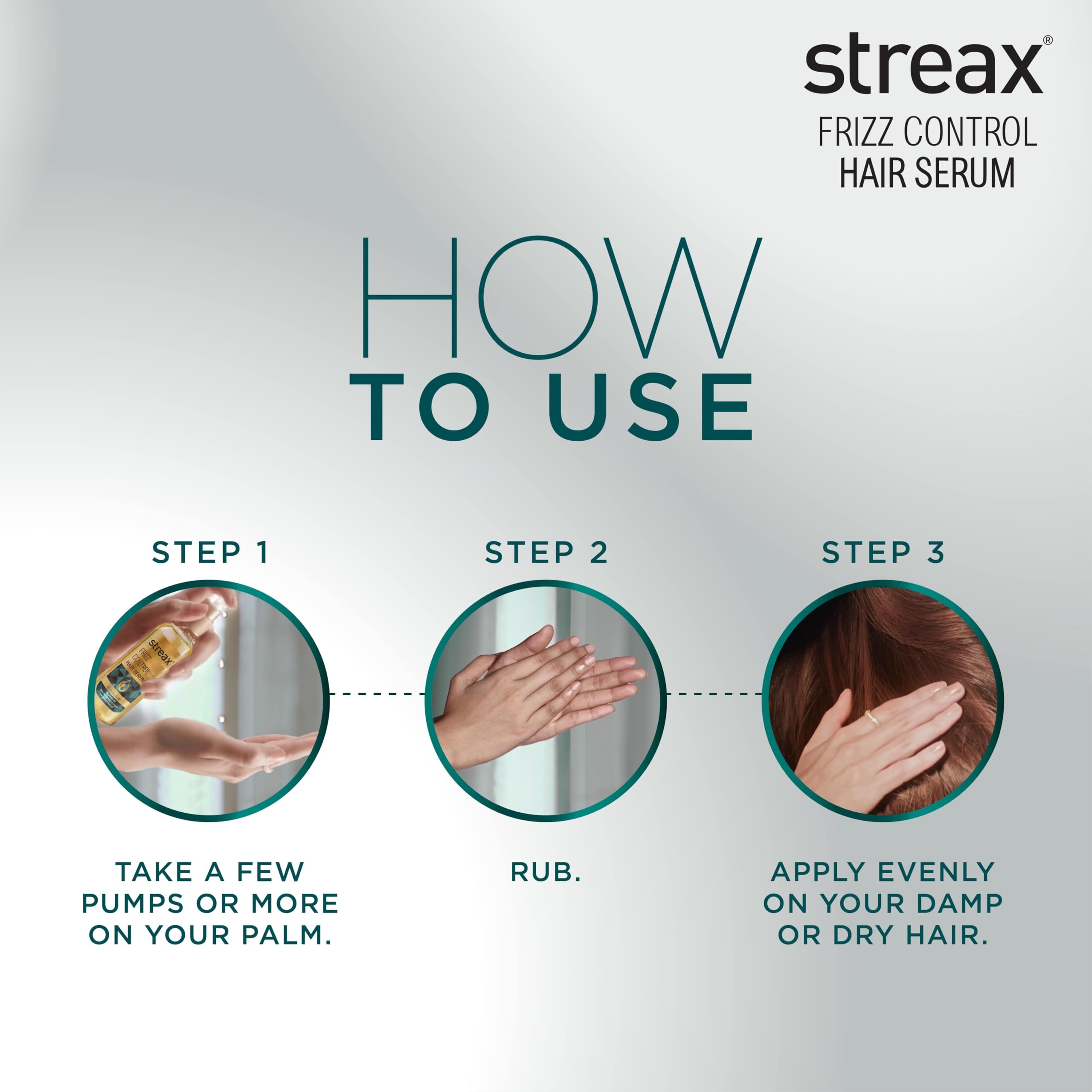 Streax Frizz Control Hair Serum for Dry Frizzy Hair- 100 ml, 72hrs Frizz Free Hair, For Women & Men, With Bio – view 2