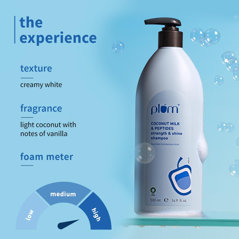 Plum Coconut Milk & Peptides Shampoo for Dry & Frizzy Hair – view 3