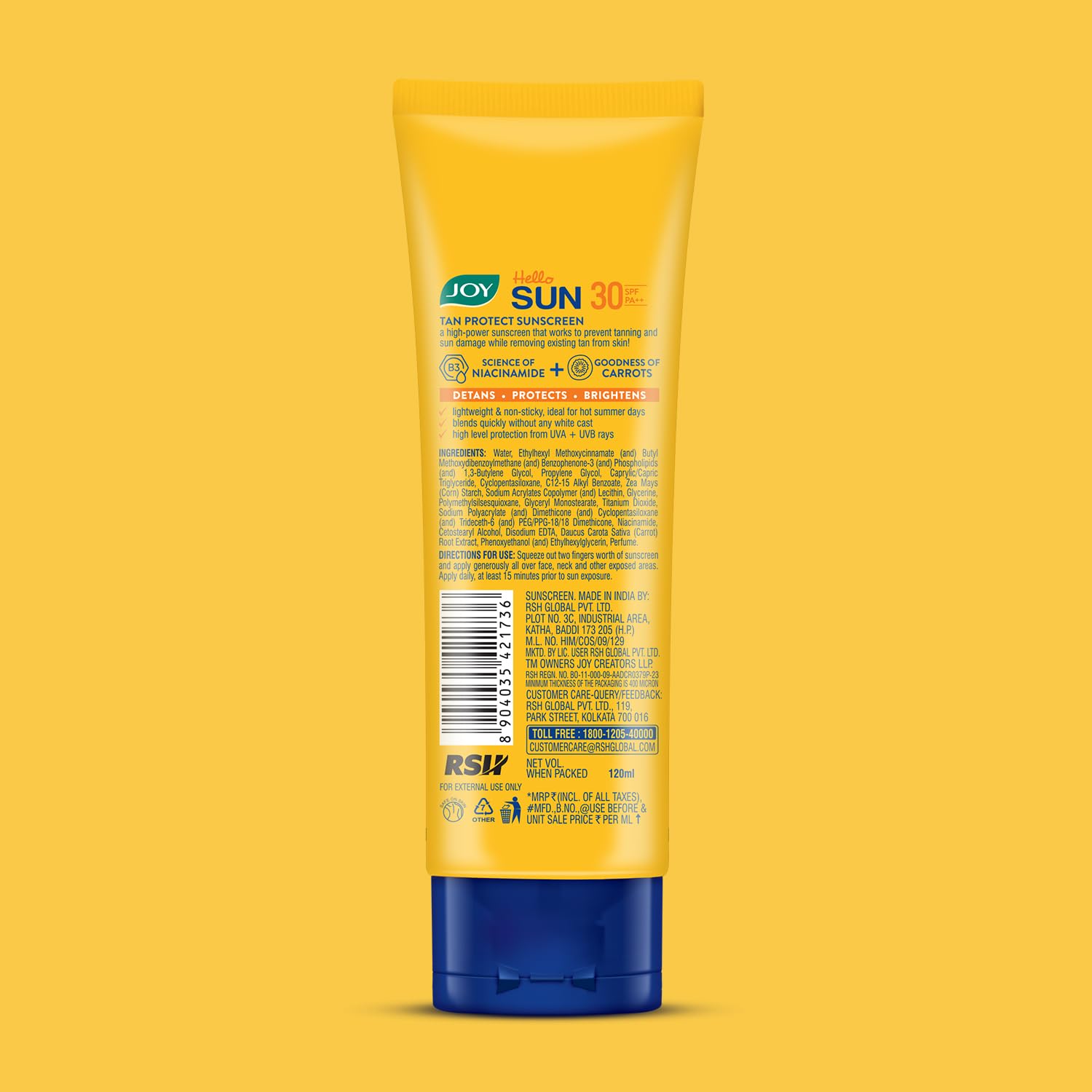 Joy Broad Spectrum SPF 30 Face & Body Sunscreen (120ml) – view 8