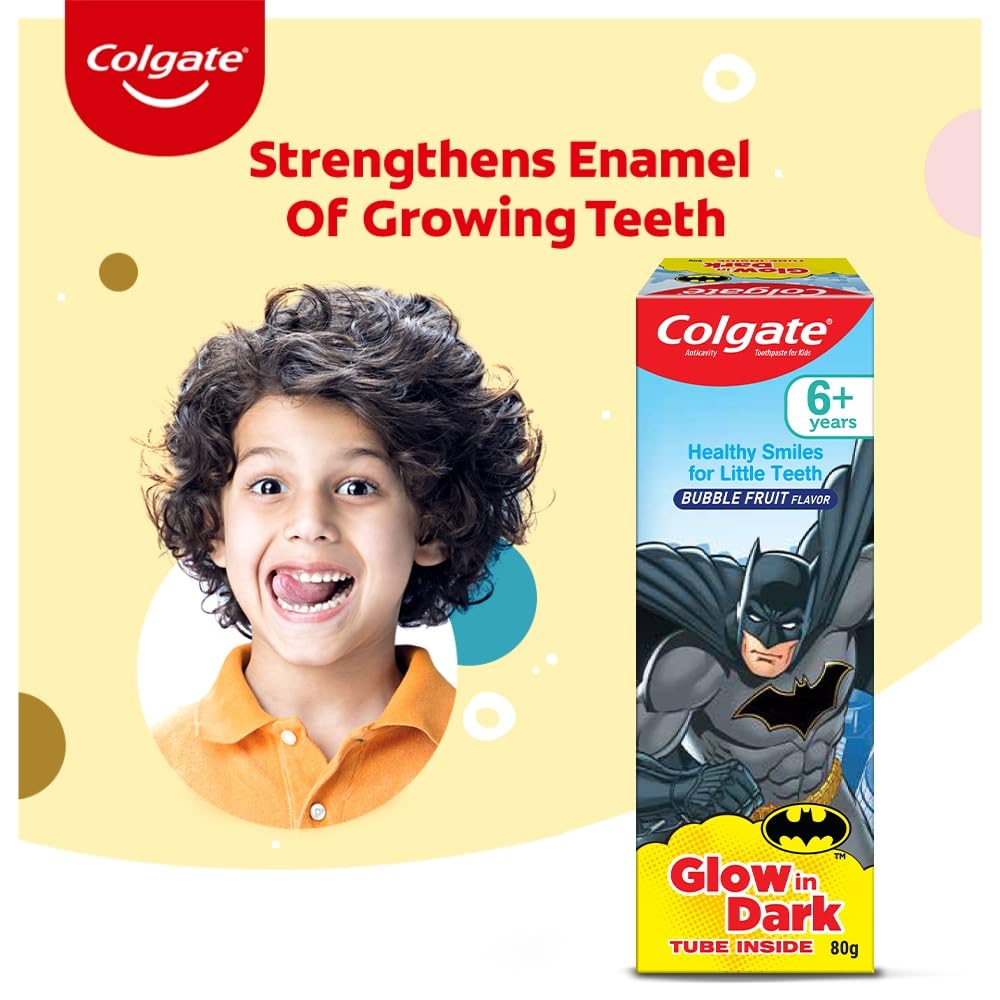 Colgate Batman Anticavity Toothpaste For Kids - 80g (Bubble Fruit Flavour) – view 2