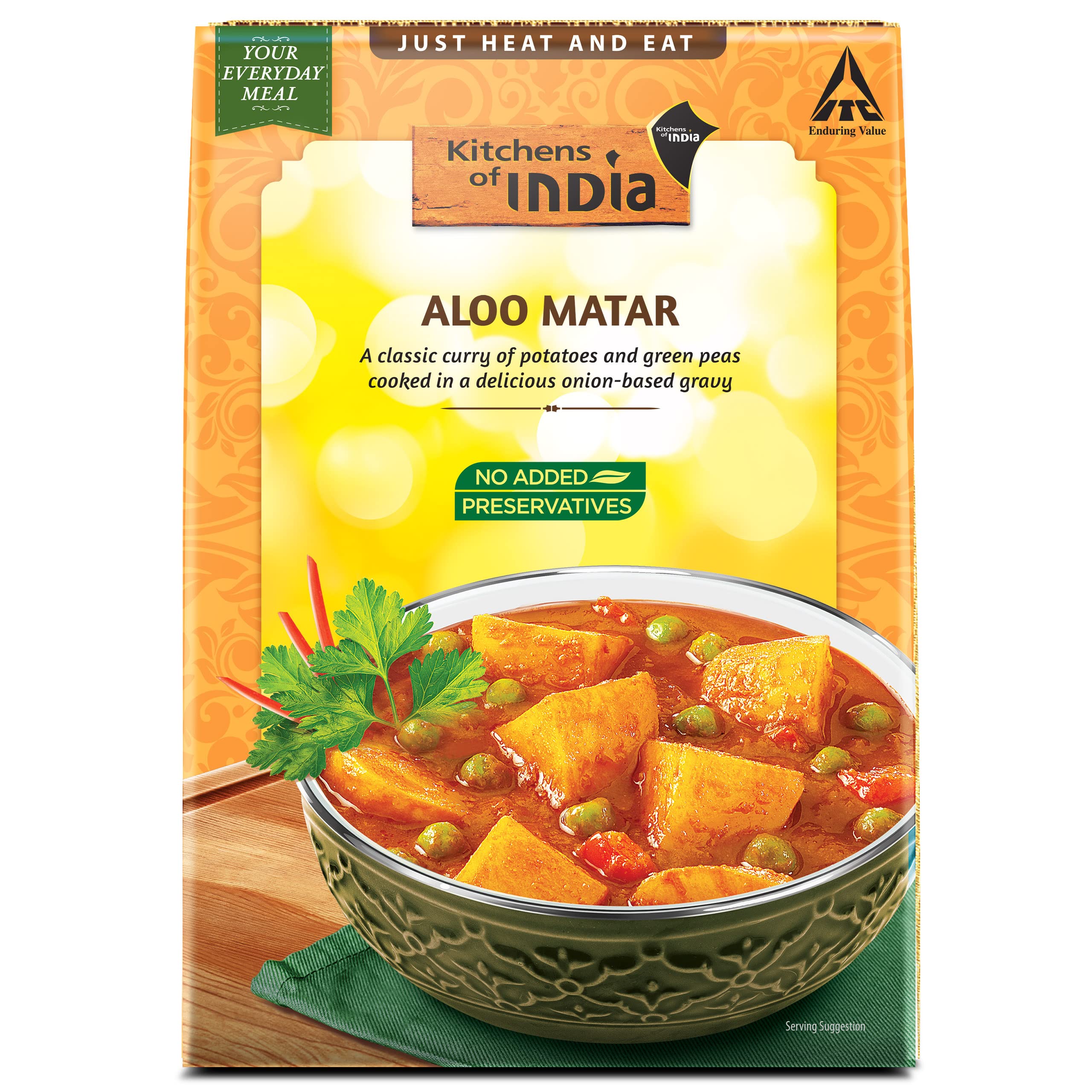 Kitchens of India Aloo Matar Indian meal pouch 285g