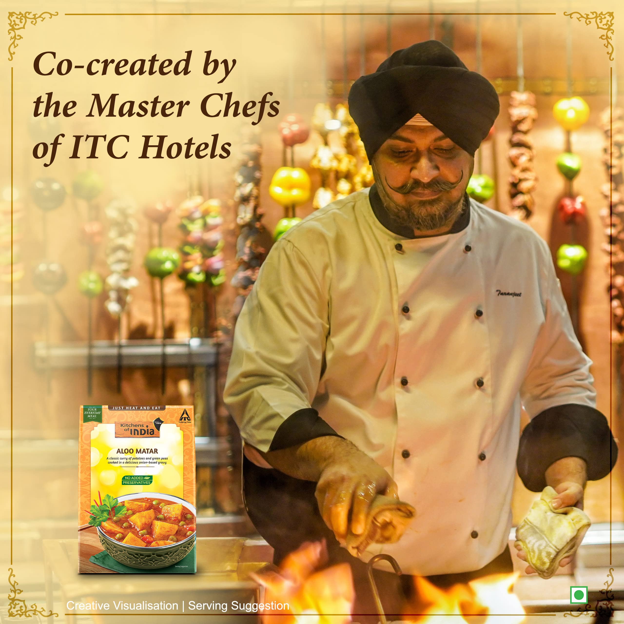 Kitchens of India Aloo Matar, ITC Ready to Eat Indian Dish, Just Heat and Eat, 285g – view 3