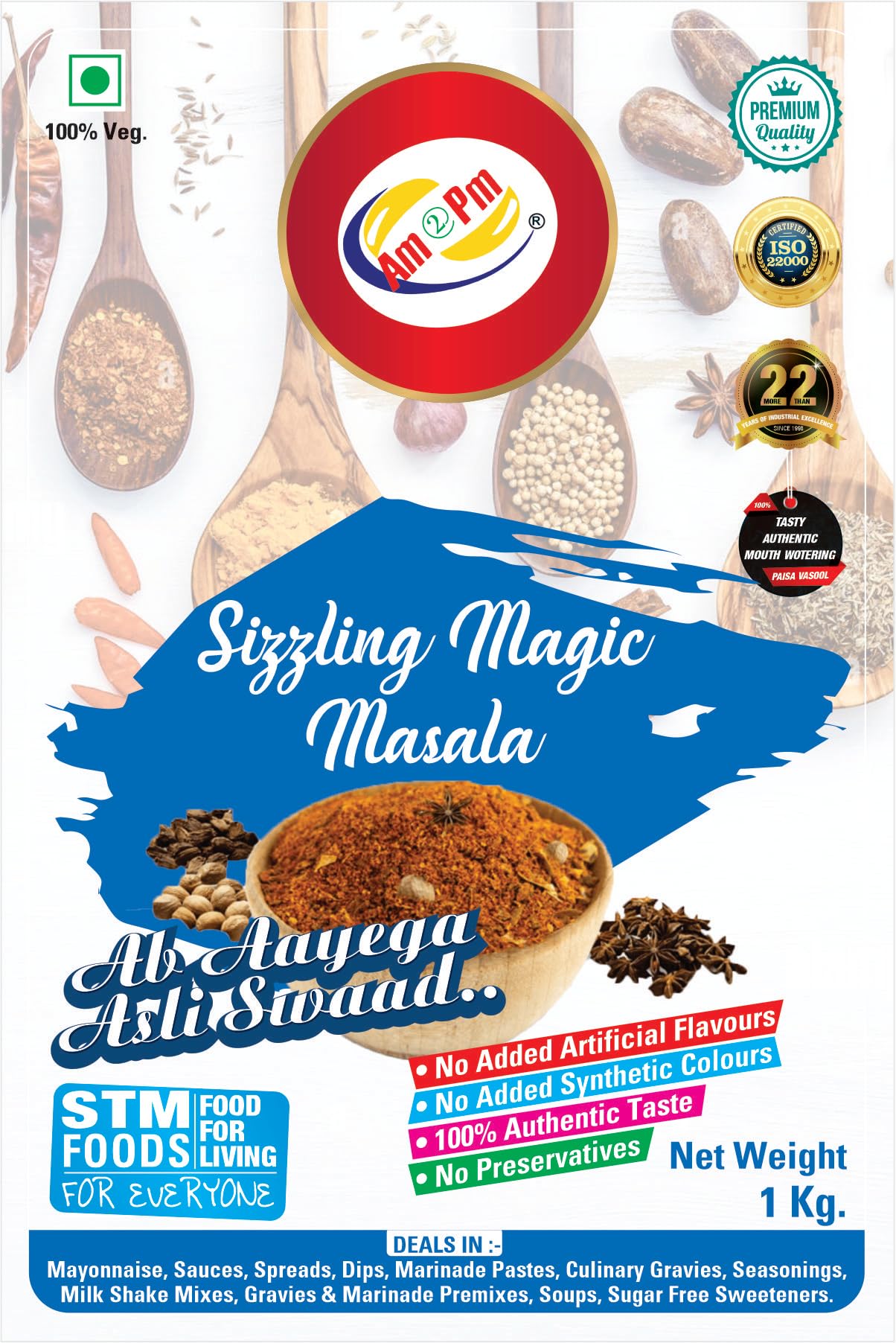 Am 2 Pm - Sizzling Magic Masala 1kg Tasty Masala Powder Mix Dry Easy To Cook & Ready To Eat Food – view 5
