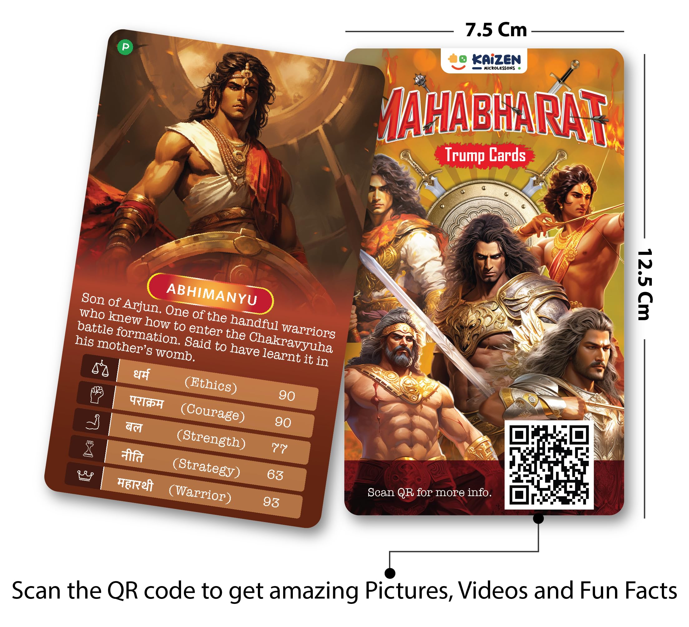 Kaizen MicroLessons Mahabharat Trump Cards for All Ages. Learn Indian Culture and Heritage While Playing – view 2