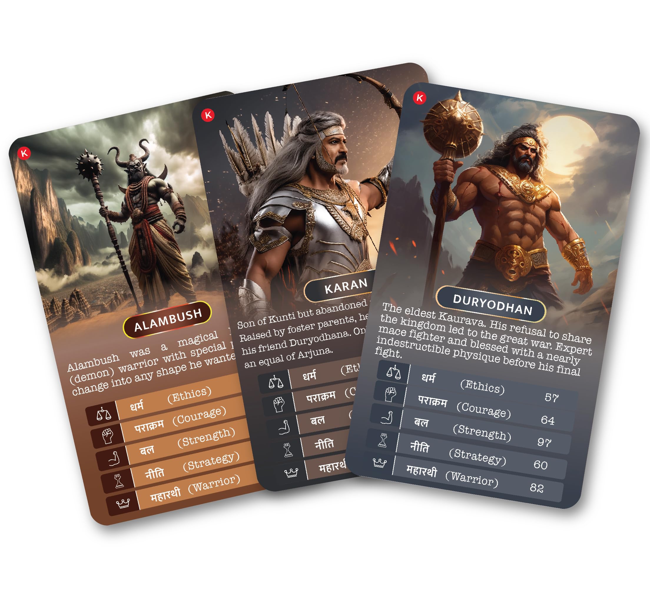 Kaizen MicroLessons Mahabharat Trump Cards for All Ages. Learn Indian Culture and Heritage While Playing – view 4