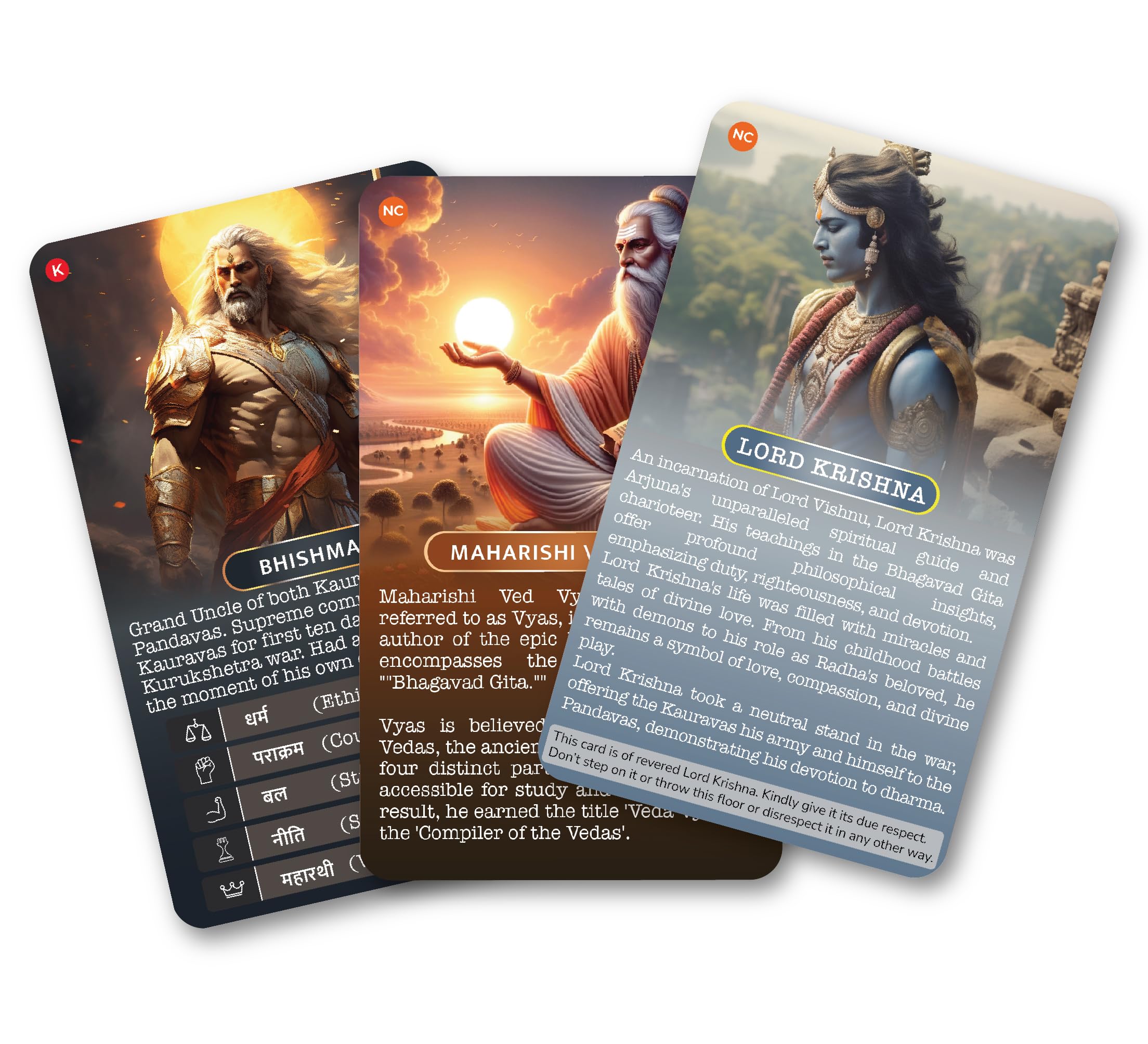 Kaizen MicroLessons Mahabharat Trump Cards for All Ages. Learn Indian Culture and Heritage While Playing – view 5