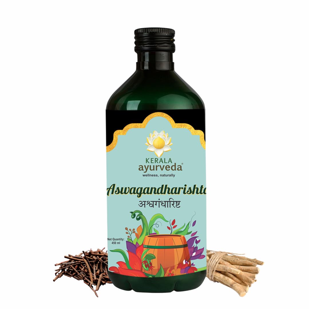 Kerala Ayurveda herbal syrup bottle for energy and vitality