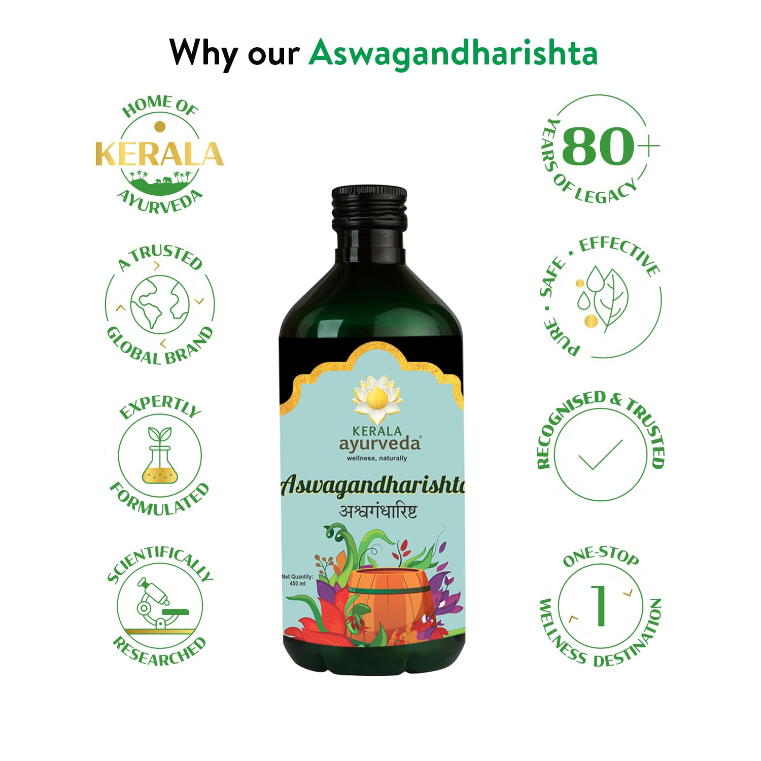 Kerala Ayurveda Aswagandharishta 450 ml – view 5