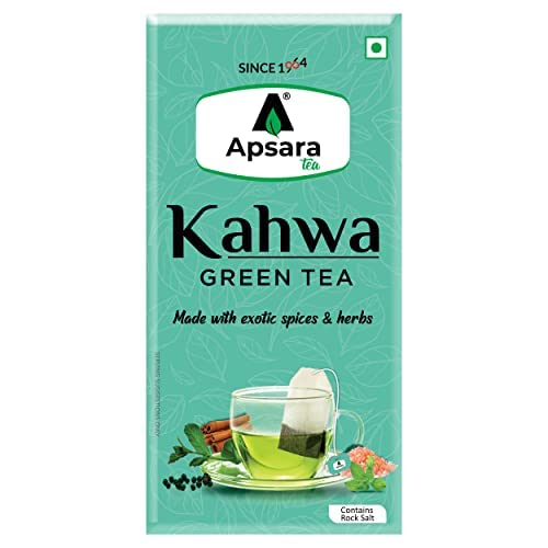 APSARA Detoxifying Kahwa Green Tea - 10 Tea Bags, Spiced Kashmiri Detoxifying Kahwa Green Tea, Natural Body Cleanse & Immunity Booster, Blended with Rock Salt, Tulsi, Cardamom, Cinnamon, Black Pepper, Ashwagandha Tea – view 7