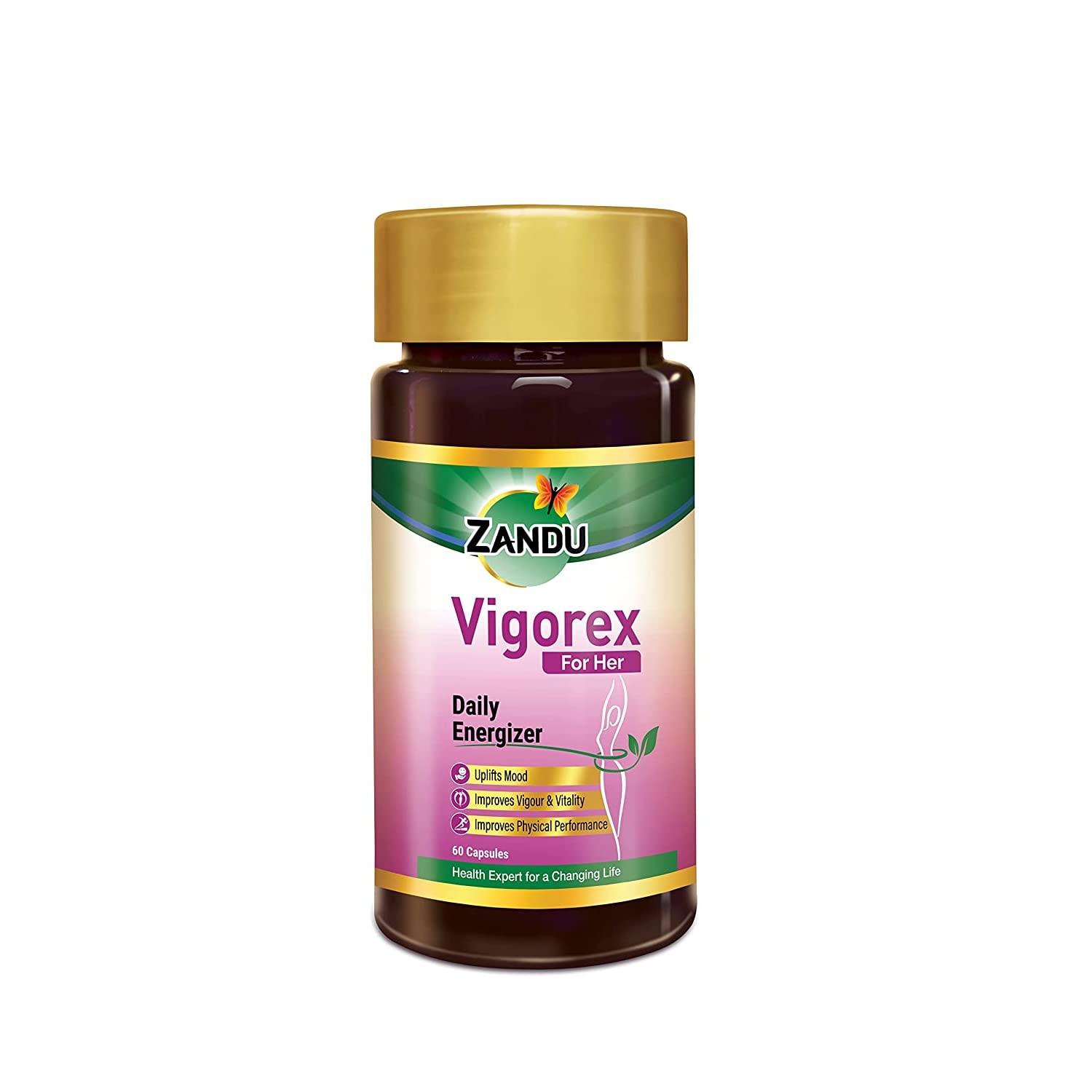 Zandu Vigorex For Her: A Daily Energizer |100% Natural,Authentic & Safe ingredients| Her Secret Remedy for Vigour and Vitality (Pack of 60 capsules)