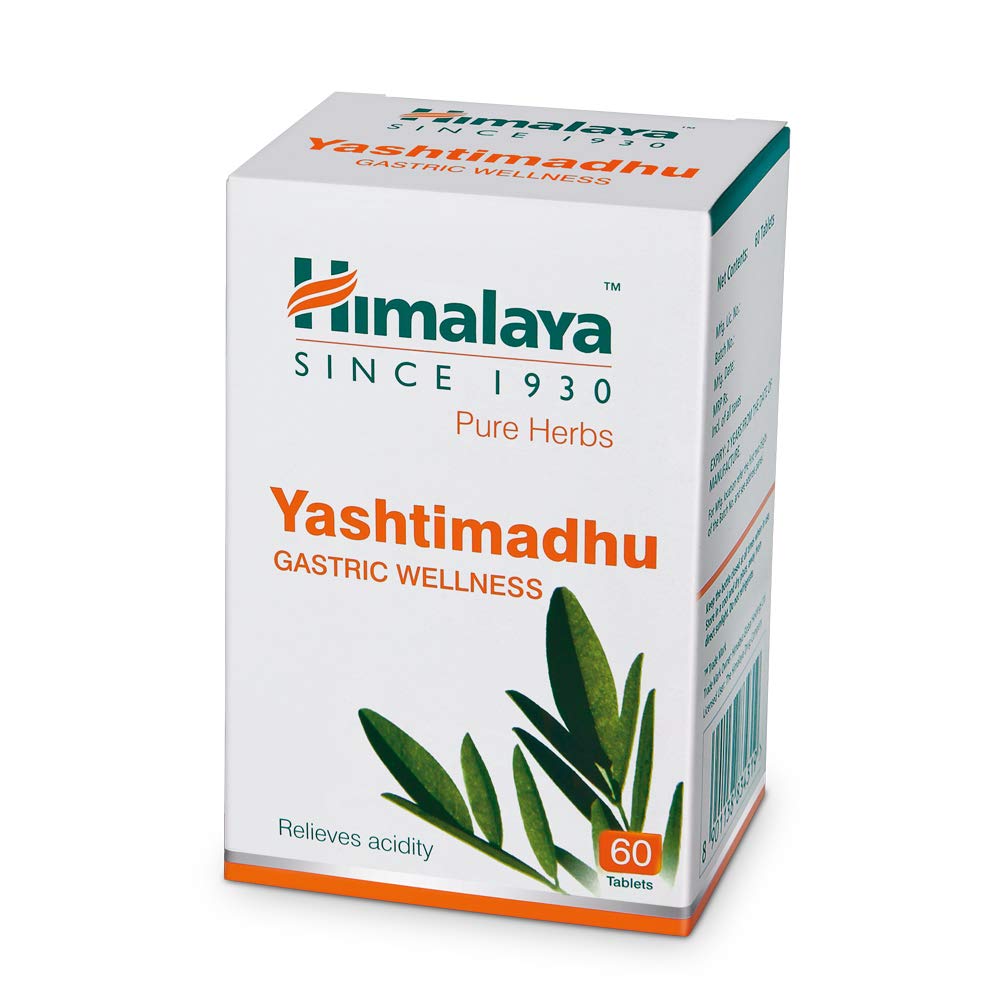 Himalaya Yashtimadhu gastric wellness tablet packet with 60 tablets