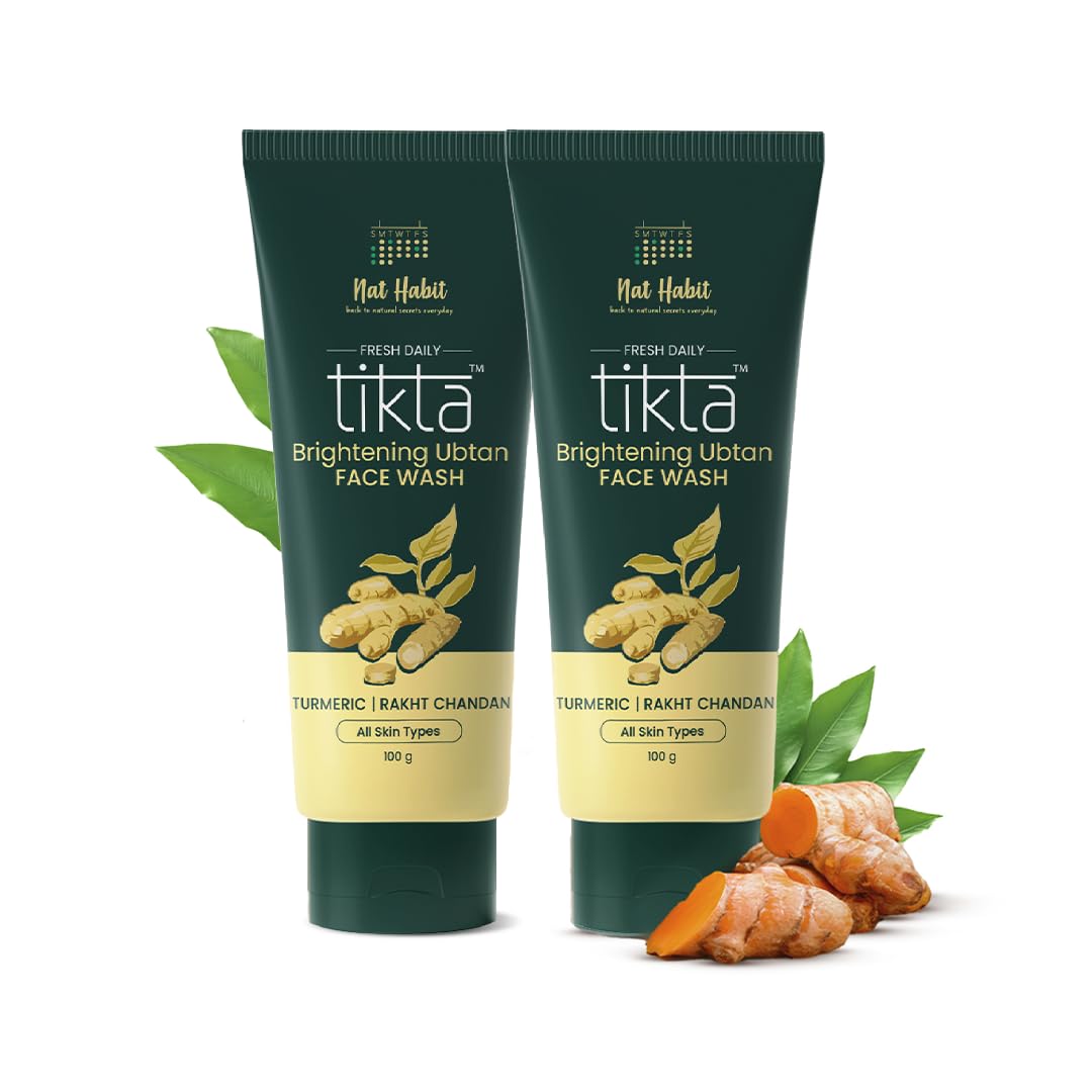Nat Habit wild turmeric ubtan face wash twin tube pack