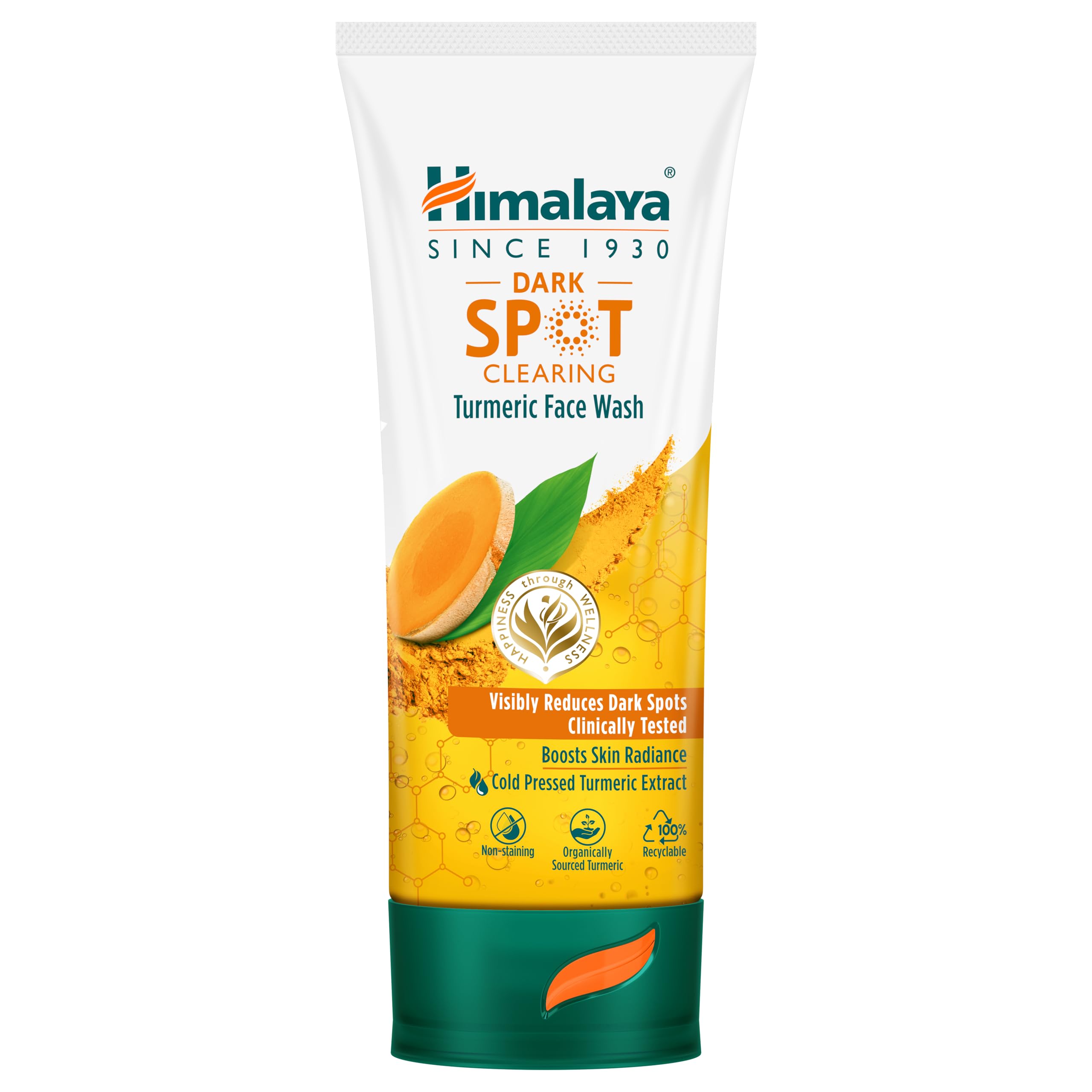 Himalaya Dark Spot Clearing turmeric face wash tube, 50 ml