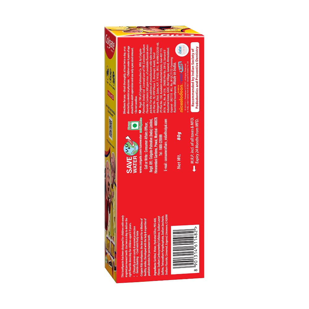 Colgate Kids Toothpaste For 2-5 Years - 80Gm (Bubblefruit Flavour), Multicolour,Anticavity, Deep Clean – view 2