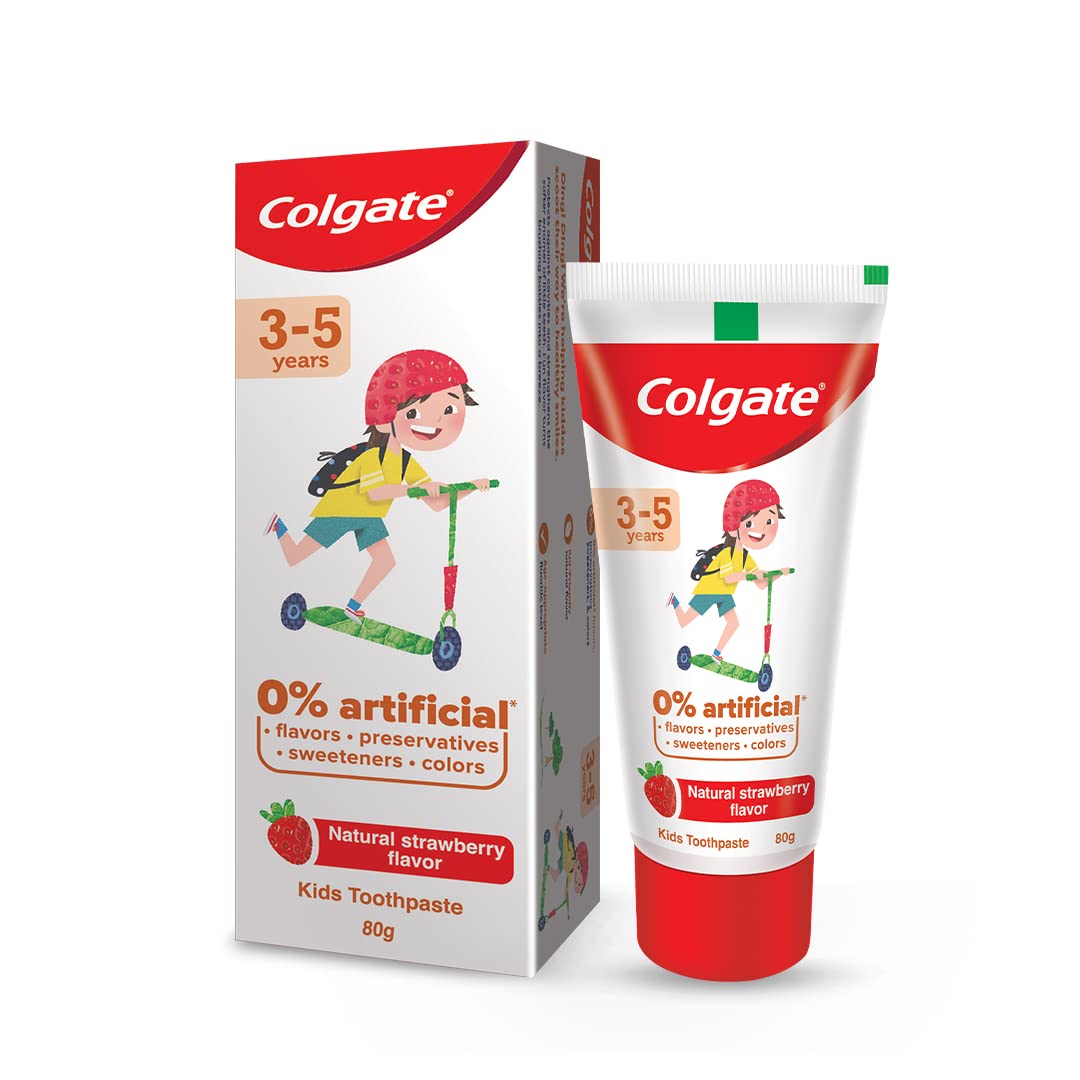 Colgate Gentle UltraFoam Ultra Soft Bristles, 2 Pcs, Multicolor & Colgate Toothpaste for Kids (3-5 years), Natural Strawberry Flavour - 80 gr Tube – view 5