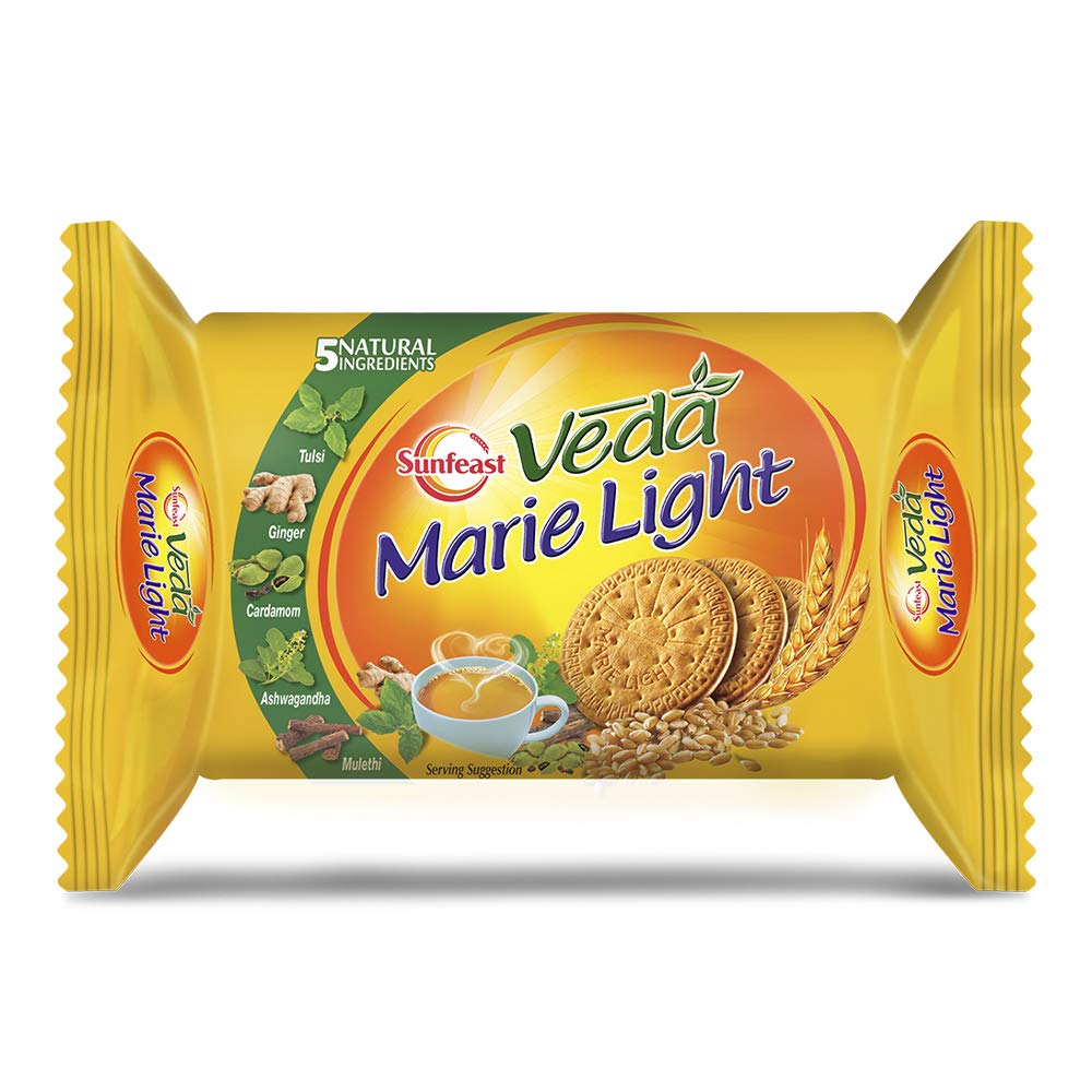 Front pack of Marie Sunfeast Veda Marie Light 75 g