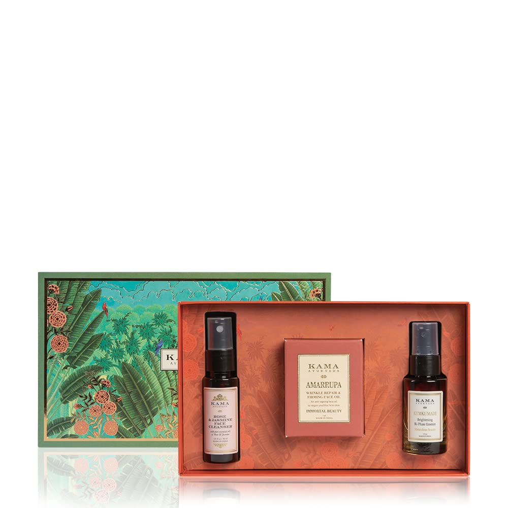 Front view of Kama Ayurveda Youth Restore Gift Box packaging