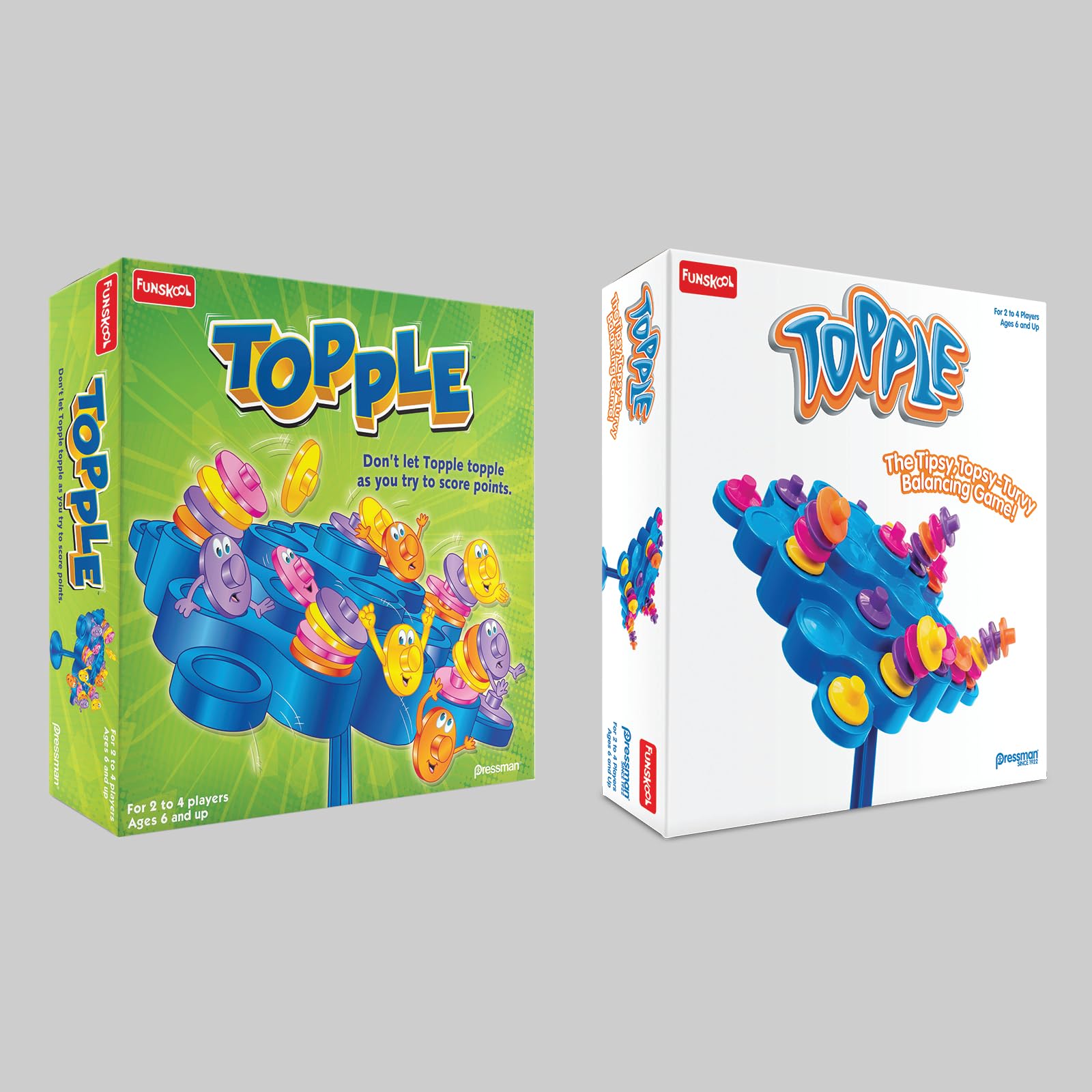 Funskool Games Topple, Strategy balancing and skill game, Stack 5 in a row, For Kids & Family, 2 - 4 players, Ages 6 and above – view 3