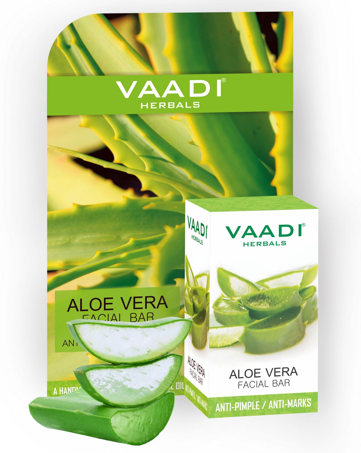 Vaadi Herbals Aloe Vera Facial Bar with Extract of Tea Tree, 25g – view 2