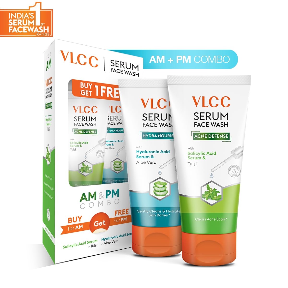 VLCC Salicylic Acid & Tulsi Serum Facewash - 150 ml to Clear Acne Scars for AM – view 2