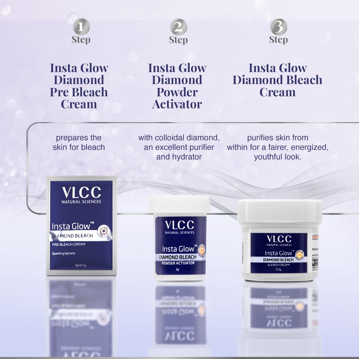 VLCC Insta Glow Diamond Bleach, 30g – view 3