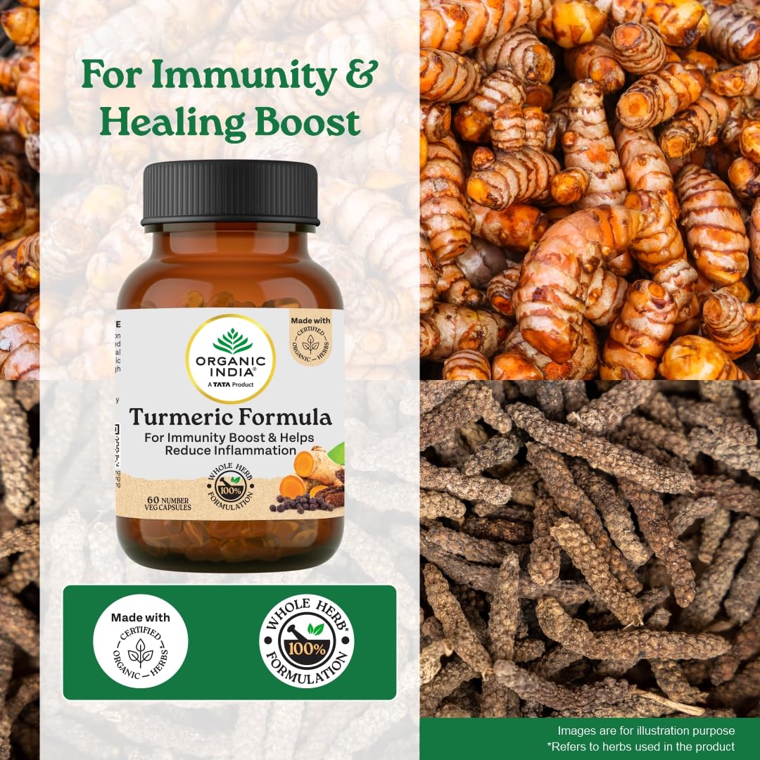 A TATA Product - Organic India Turmeric Formula - 60 Veg Capsules – view 3