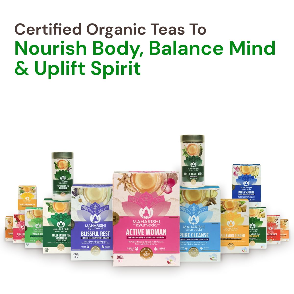 Maharishi Ayurveda Organic Certified Green Tea Classic - 100g – view 8