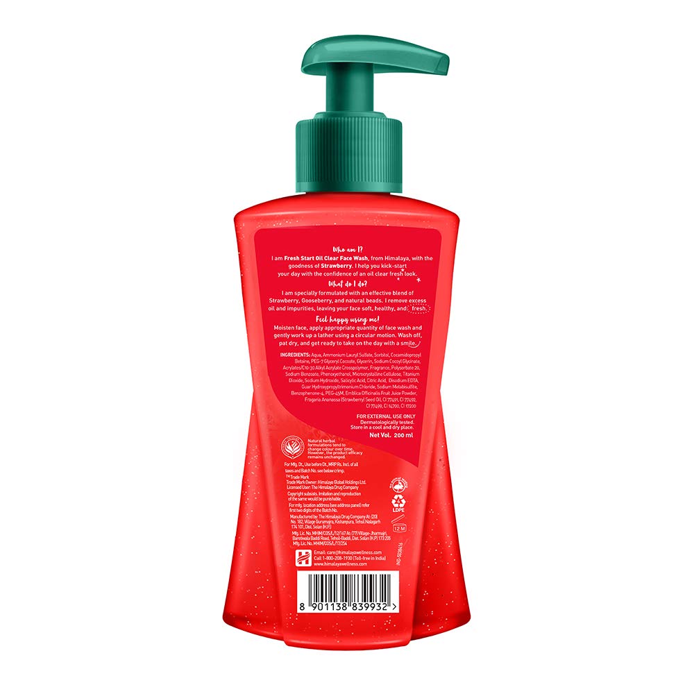 Himalaya Fresh Start Oil Clear Face Wash, Strawberry, 200ml – view 2