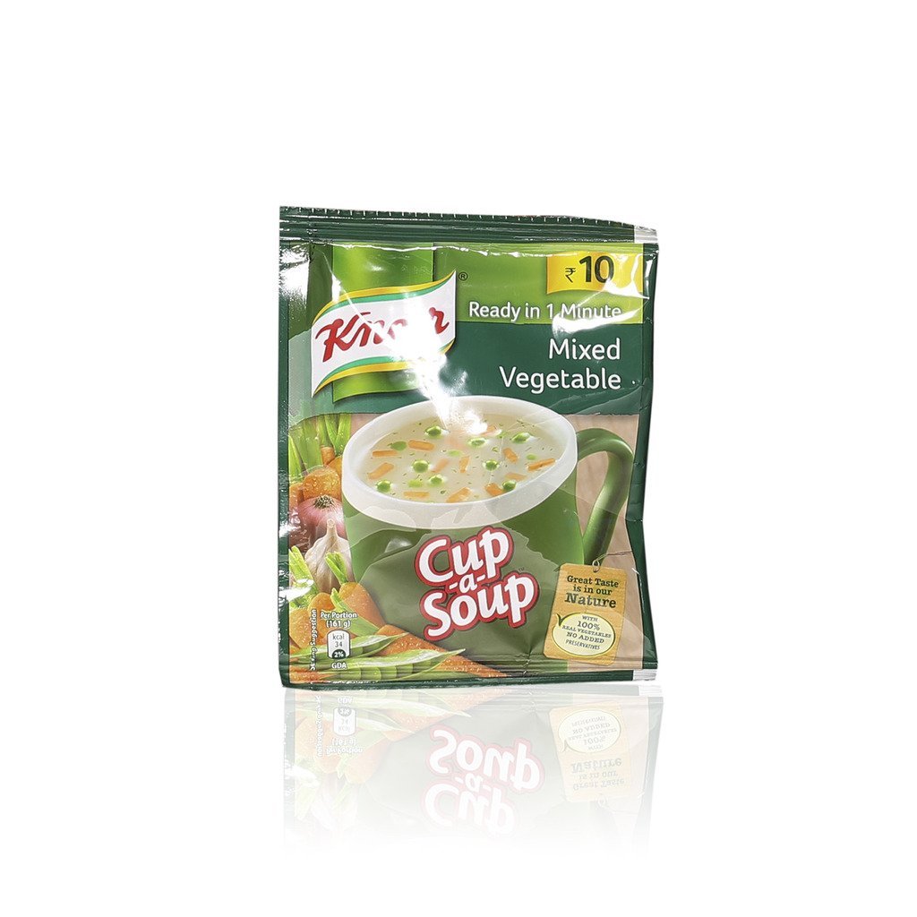Front of Knorr Mix Veg Soup 11 g pouch pack