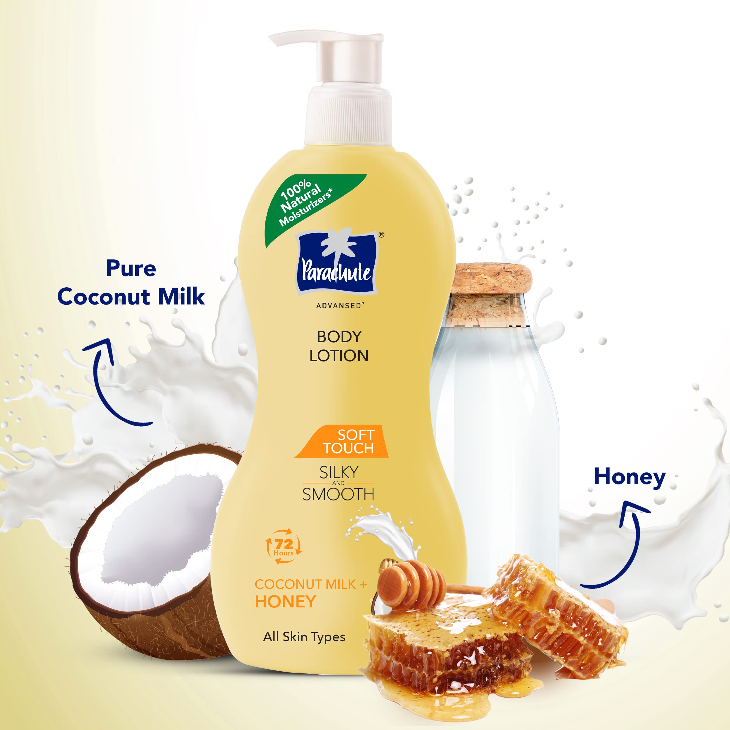 Parachute Advansed Soft Touch Body Lotion for Women & Men, All Skin types, 400ml + 250ml – view 2