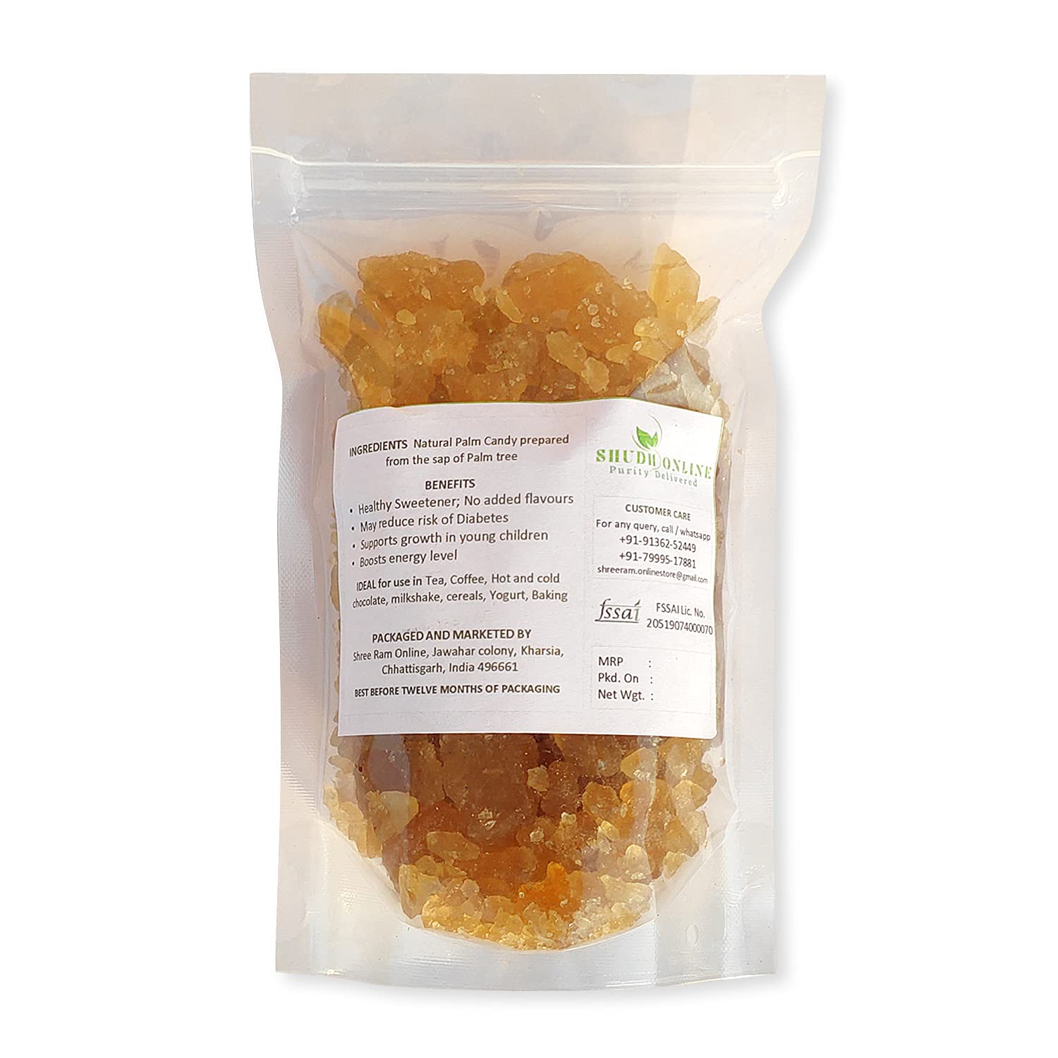 Shudh Online Tal Mishri/Palm Candy/Palm Sugar/Sugar Candy (250 grams) – view 2