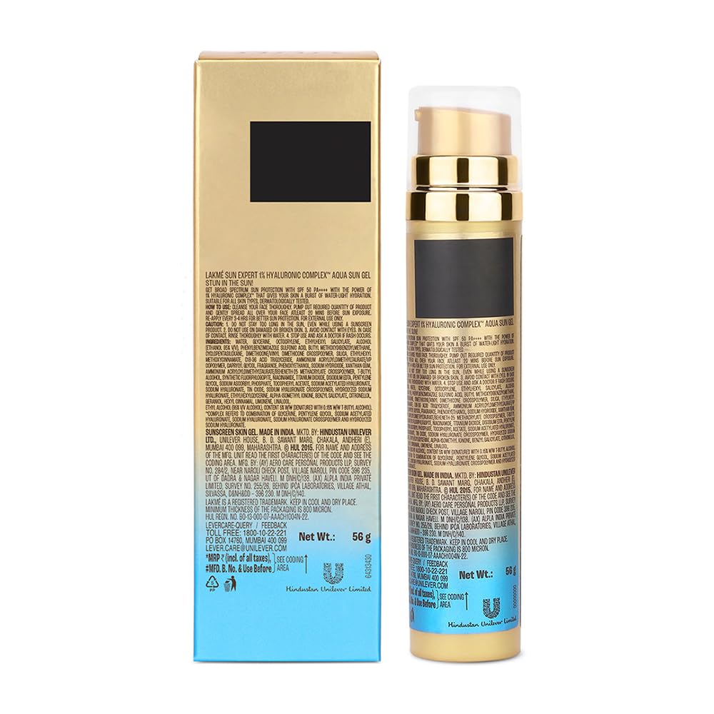 LAKMÉ Sun Expert 1% Hyaluronic water-light Sunscreen gel SPF 50 Pa++++ Best for Oily Skin – view 2