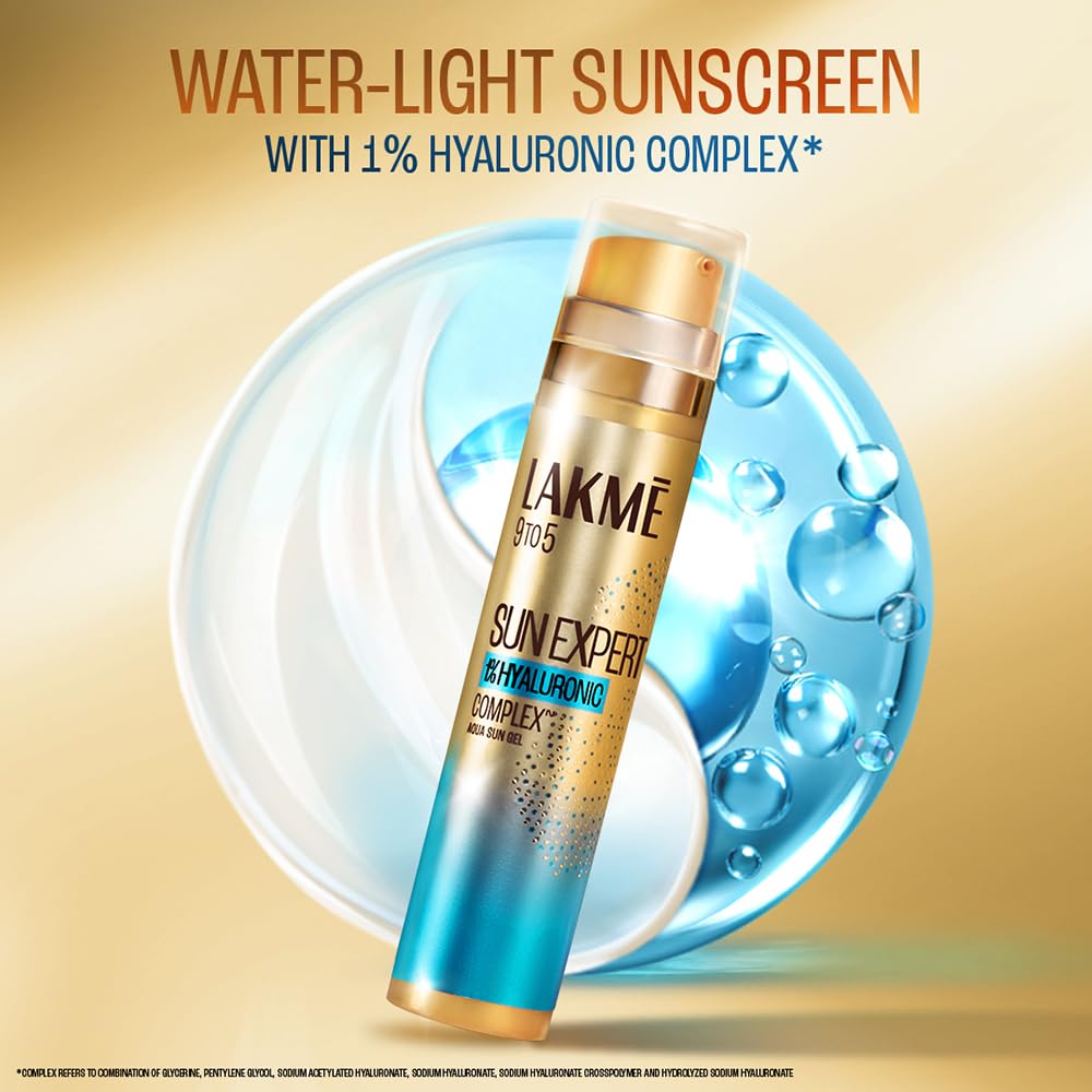 LAKMÉ Sun Expert 1% Hyaluronic water-light Sunscreen gel SPF 50 Pa++++ Best for Oily Skin – view 3