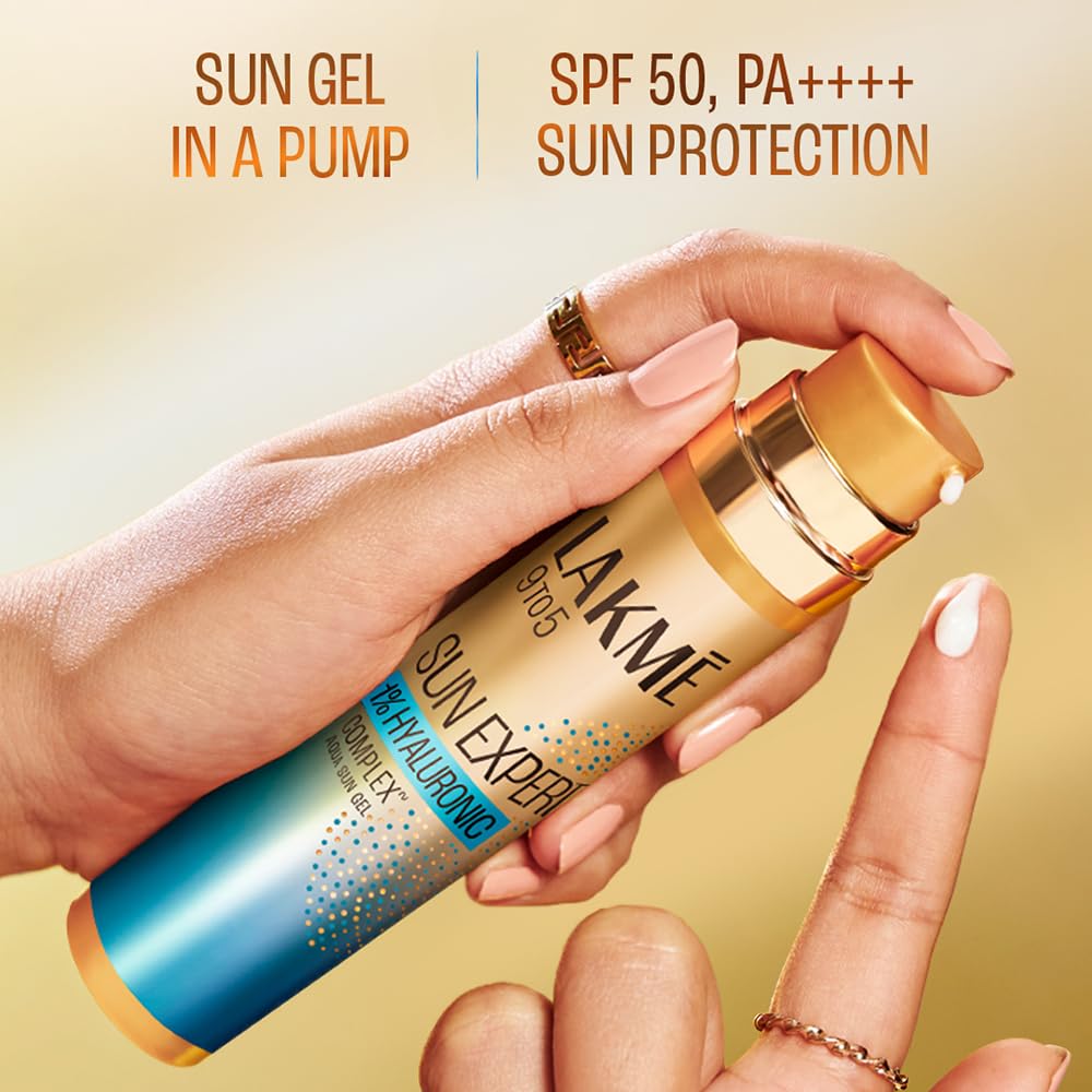 LAKMÉ Sun Expert 1% Hyaluronic water-light Sunscreen gel SPF 50 Pa++++ Best for Oily Skin – view 4