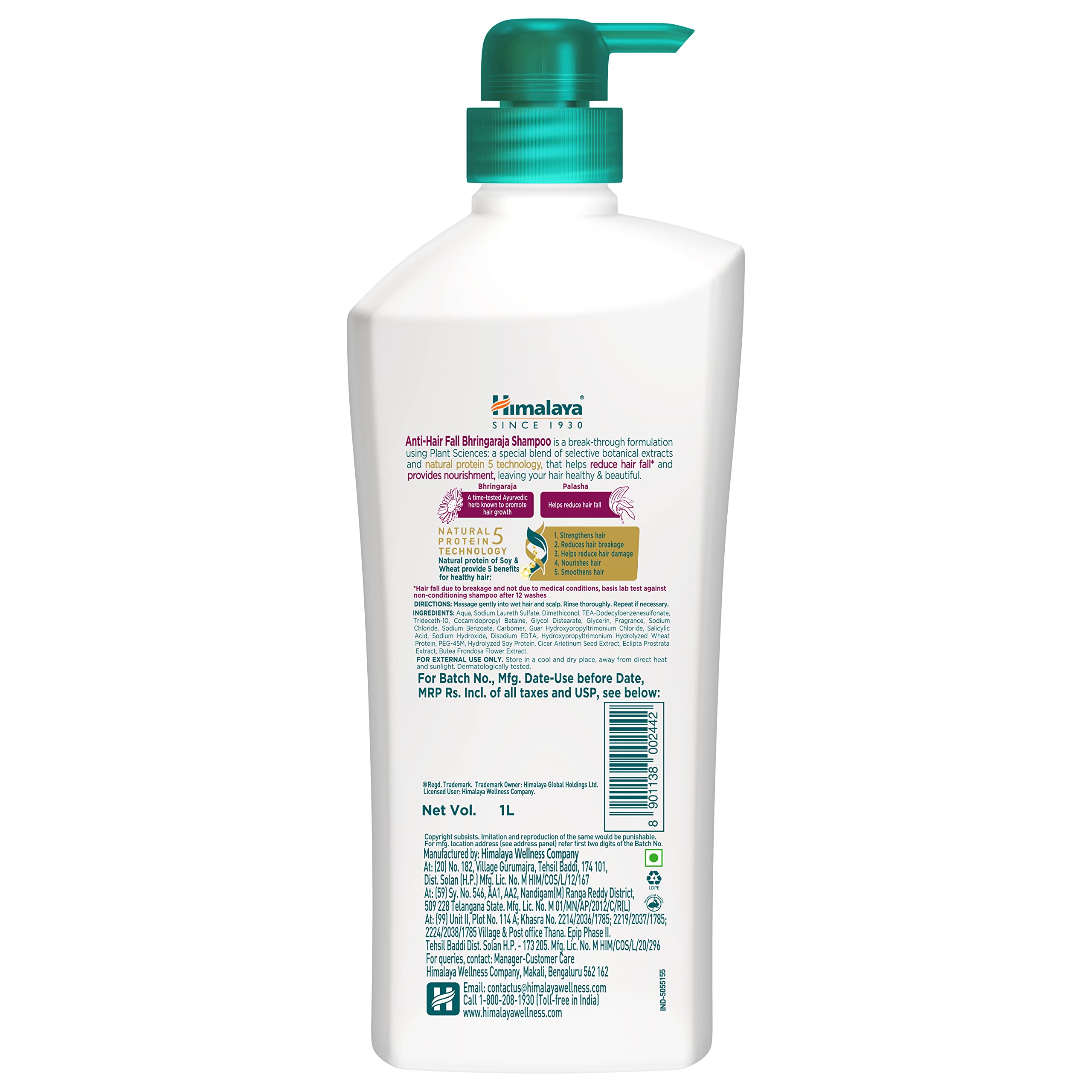 Himalaya Anti Hair Fall Shampoo with Bringaraja, 1000 ml – view 9