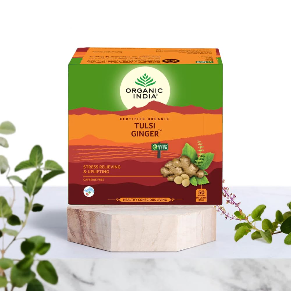ORGANIC INDIA Tulsi Ginger 50 Teabags – view 2