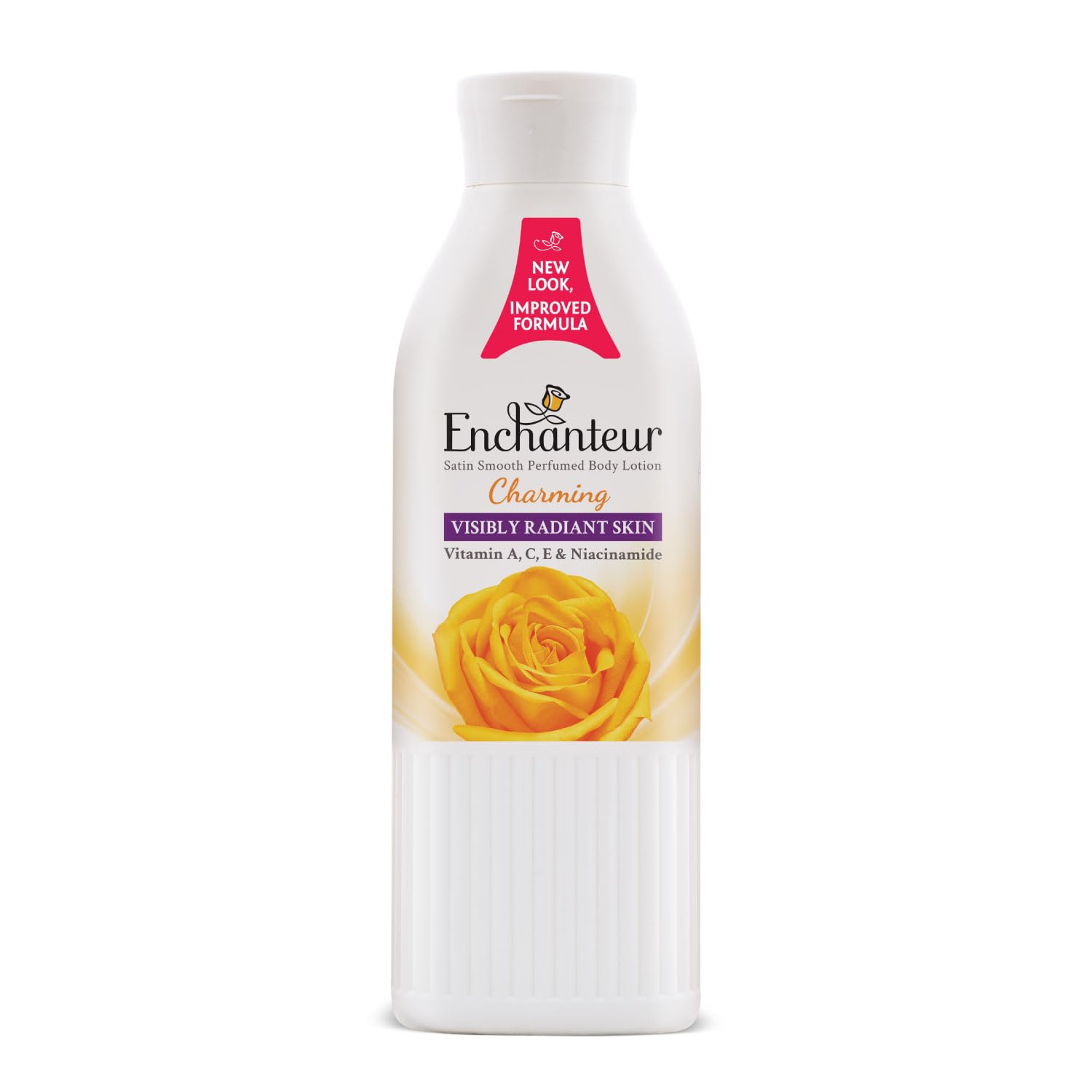 Enchanteur Charming 250ml body lotion with floral fragrance bottle