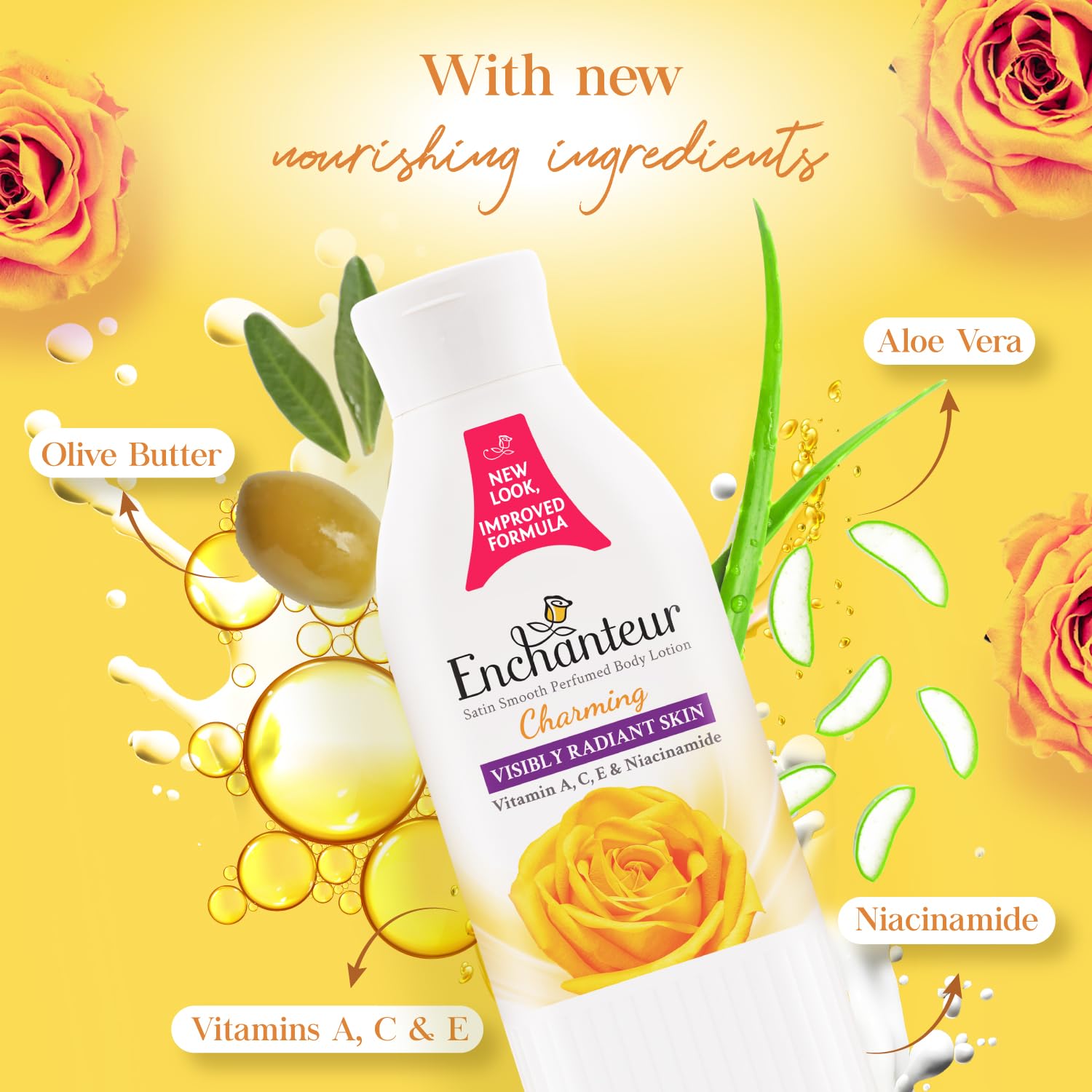 Enchanteur Charming Perfumed Body Lotion, 250ml, with Aloe Vera & Olive Butter for Satin Smooth Skin – view 6